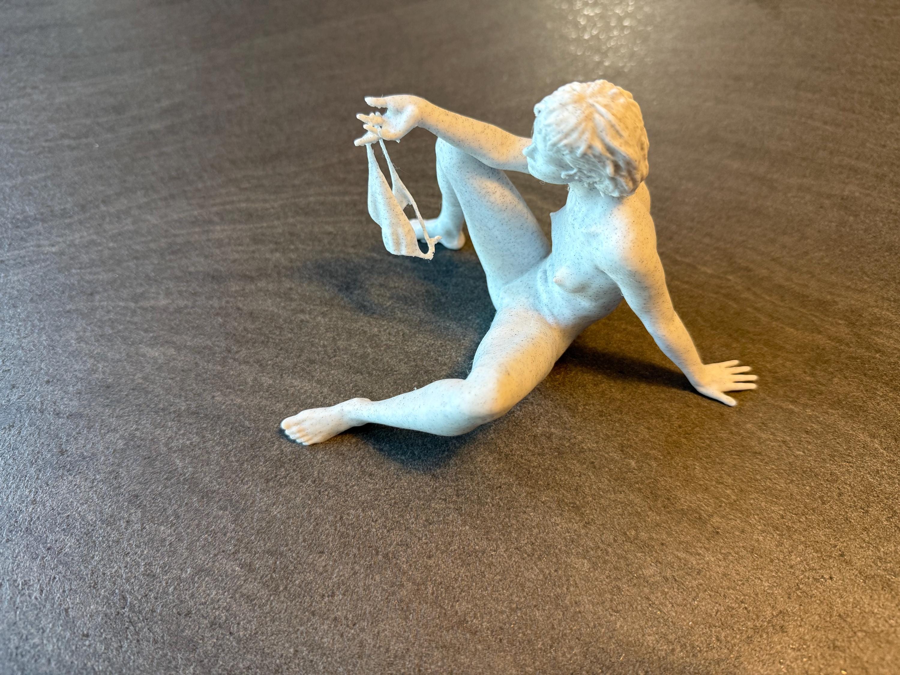 Reclining Pose Statue | Nude Woman Sculpture | Contemporary Body Art Decor | Discreet Packaging