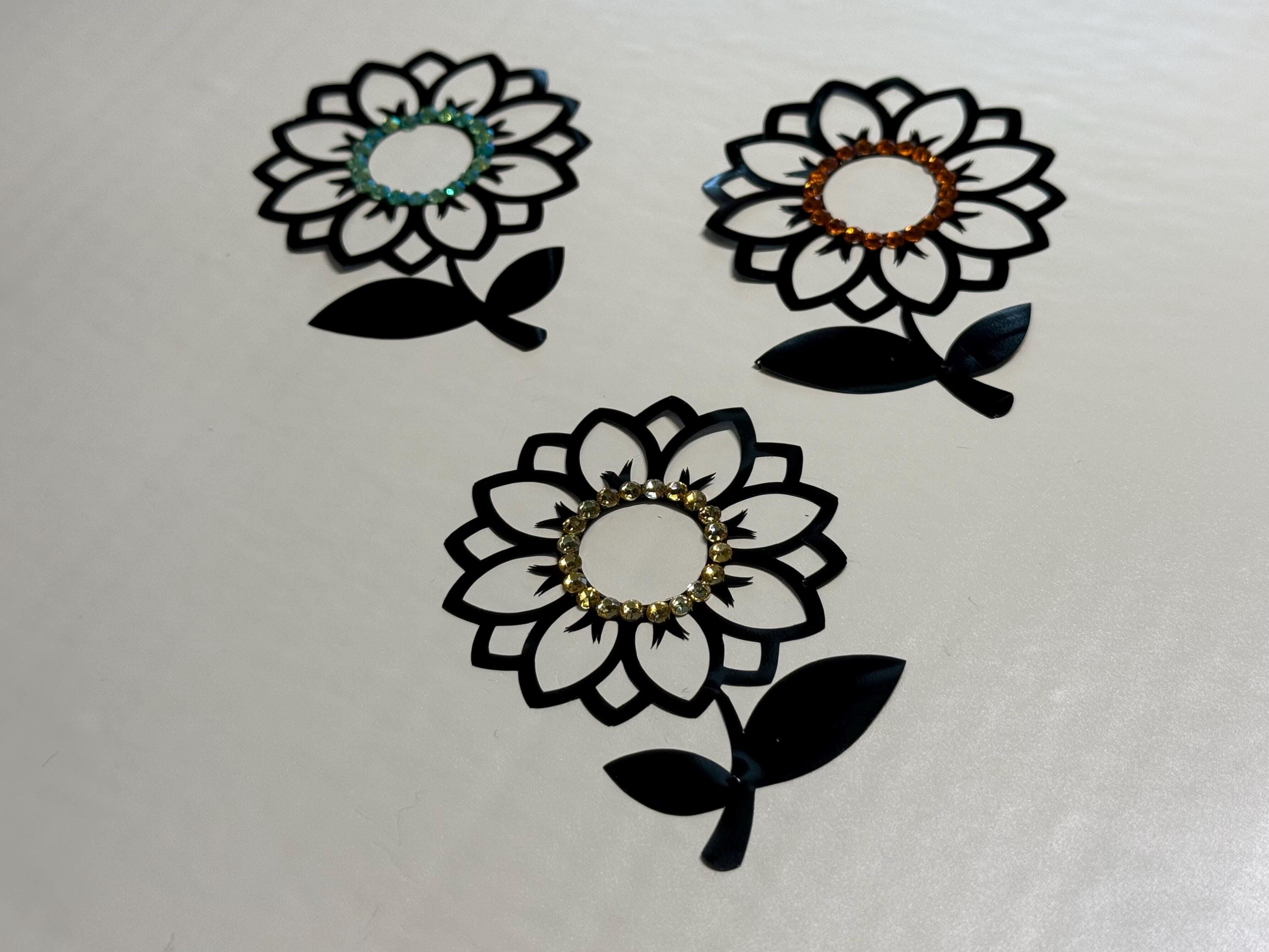 Rhinestone Flower Body Pasty | Rave Festival Body Jewelry | Discreet Packaging