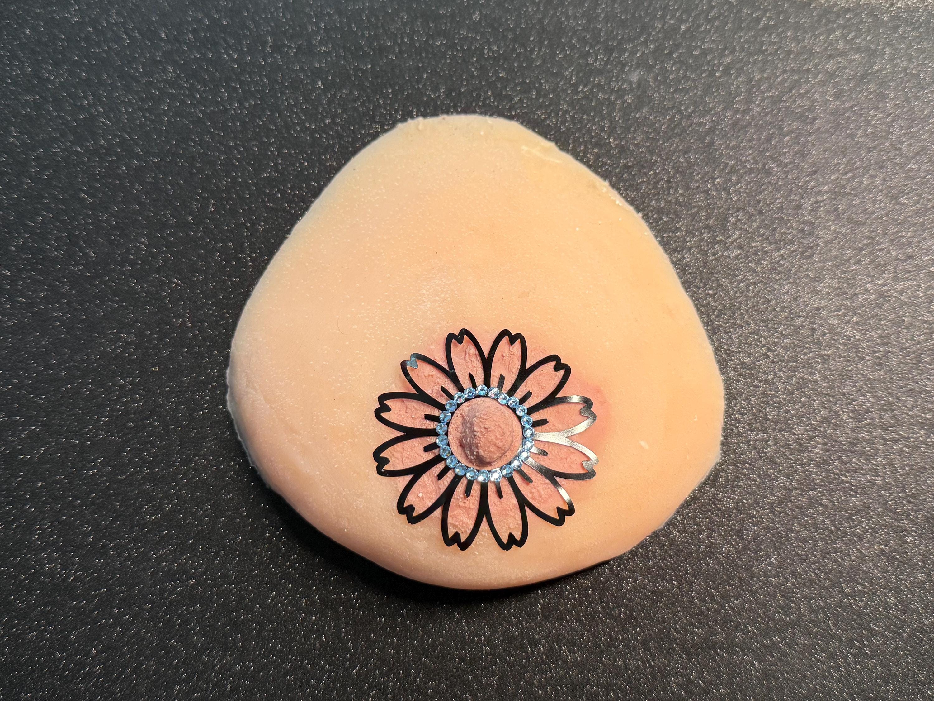 Rhinestone Flower Body Pasty | Rave Festival Body Jewelry | Discreet Packaging