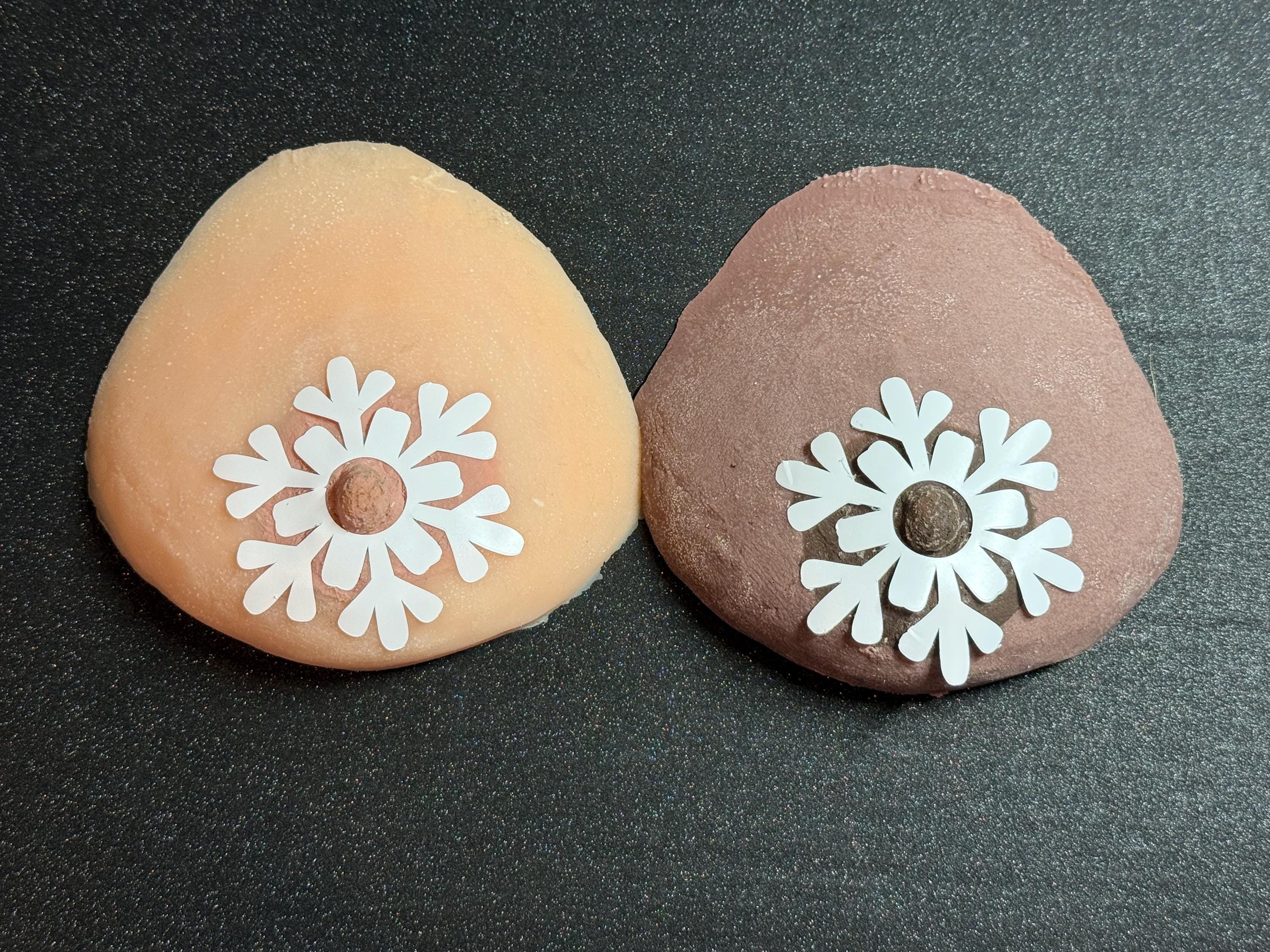 Snowflake Nipple Covers | Festival Pasties | Holiday Body Accessories | Discreet Packaging