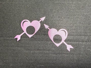 Cupid Heart Vinyl Nipple Stickers | Romantic Body Art Decals | Festival & Costume Accessories | Discreet Packaging