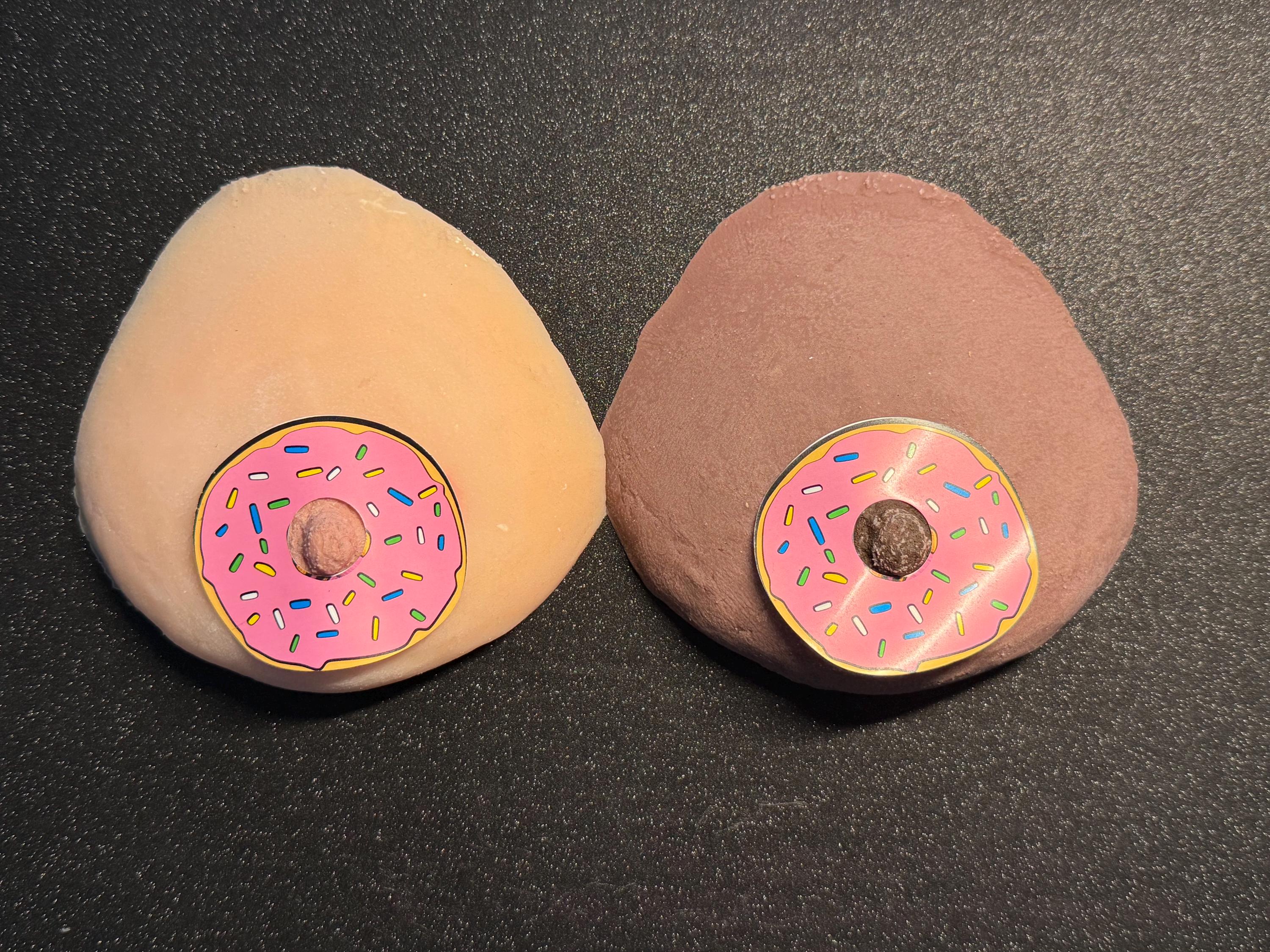 Donut Nipple Stickers | Colorful Dessert Pasties with a Hole Lotta Fun | Pink Donut | Discreet Packaging