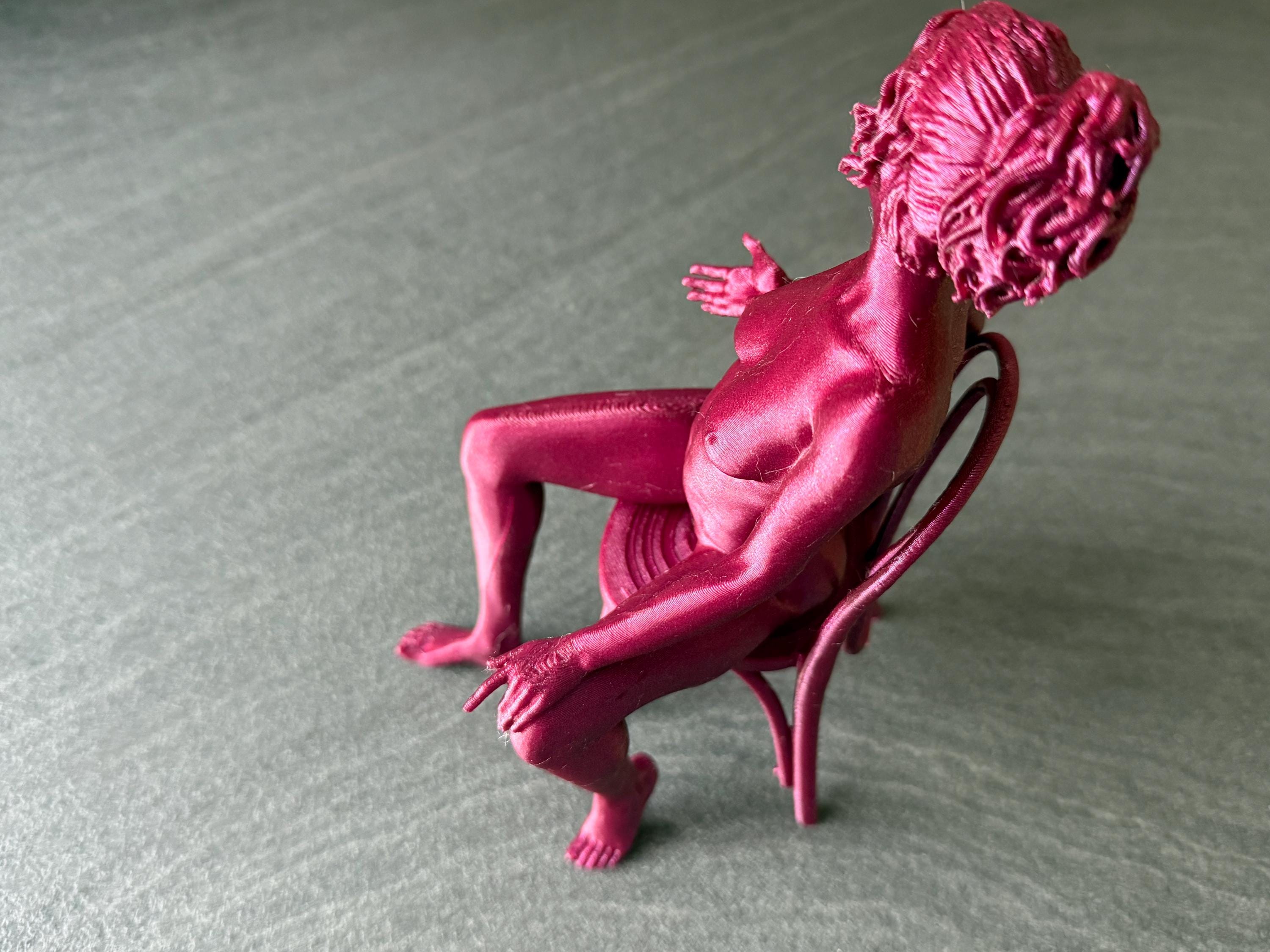 3D Printed Seated Woman Sculpture | Modern Figurative Art | Discreet Packaging