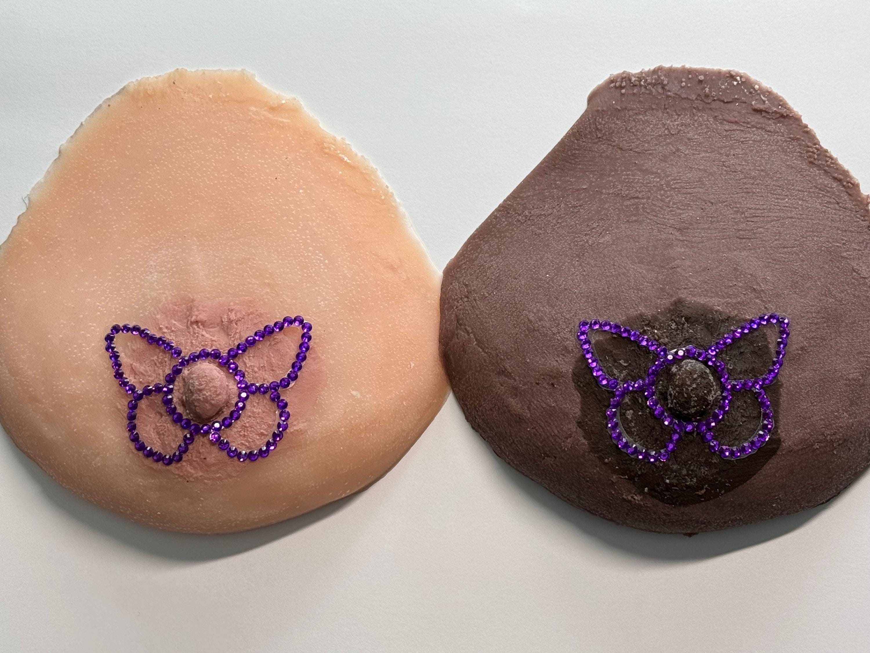 Rhinestone Butterfly Pasties | Rave Festival Body Jewelry | Discreet Packaging