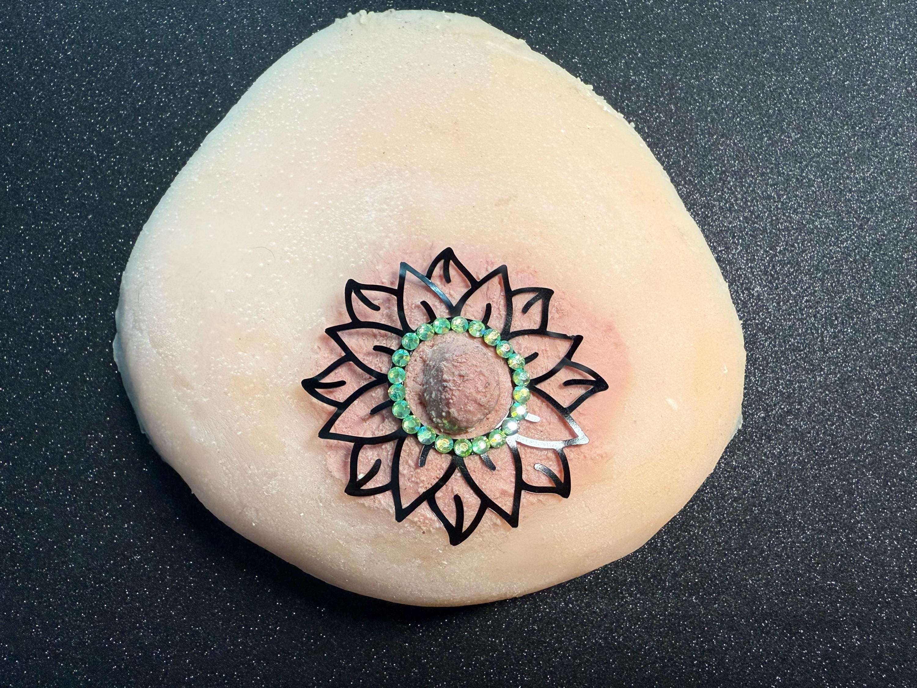 Rhinestone Flower Body Pasty | Rave Festival Body Jewelry | Discreet Packaging