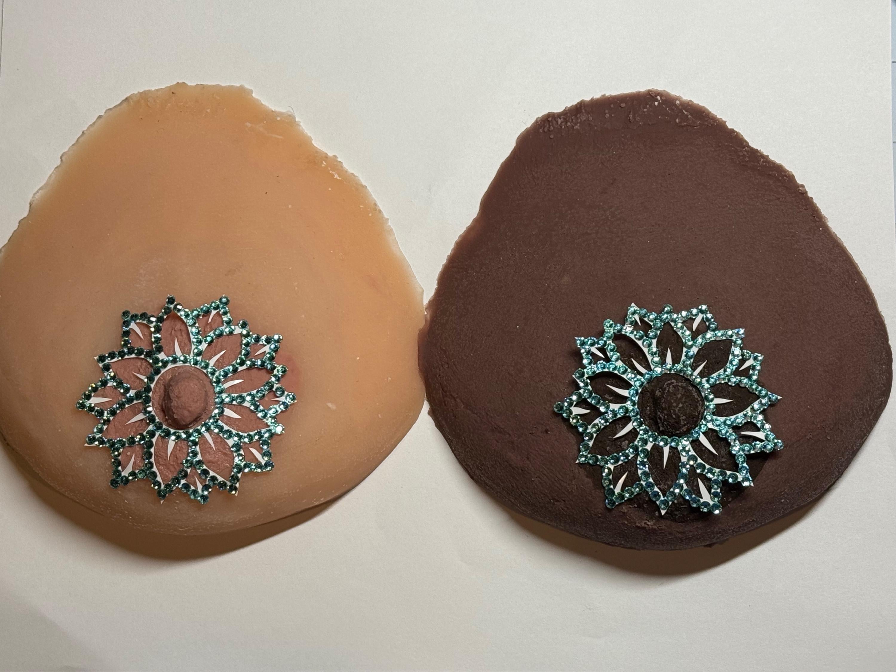 Rhinestone Flower Nipple Pasty | Rave Body Jewelry | Discreet Packaging