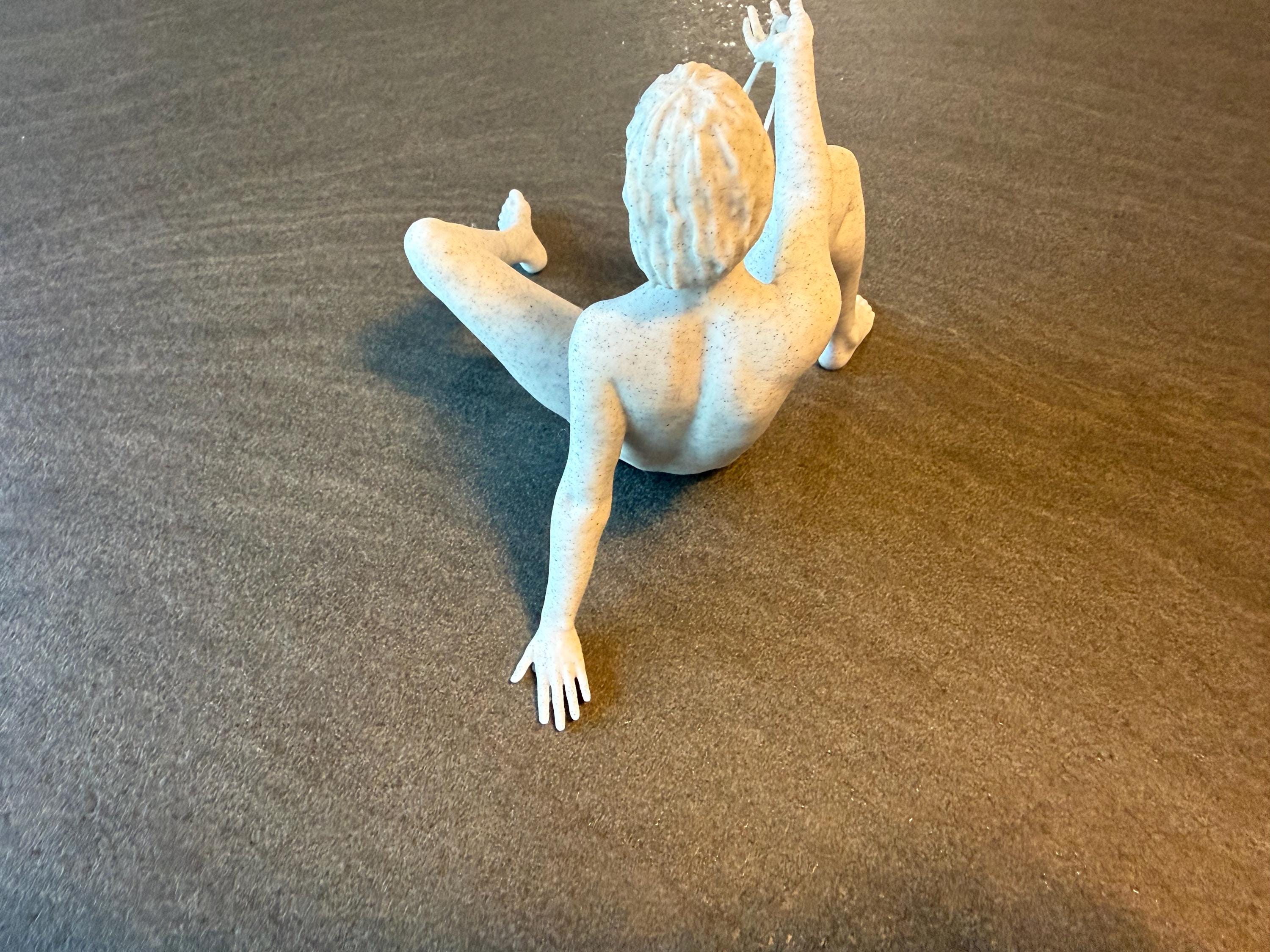 Reclining Pose Statue | Nude Woman Sculpture | Contemporary Body Art Decor | Discreet Packaging