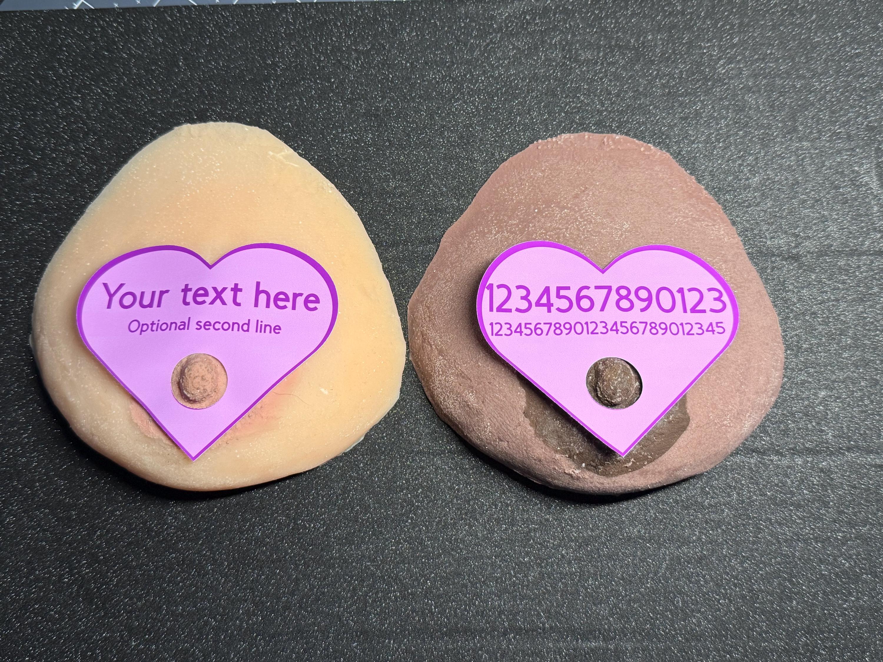 Personalized Valentine Heart Costume Stickers | Custom Text Decorative Accessories | Valentine's Day Gift | Discreet Packaging