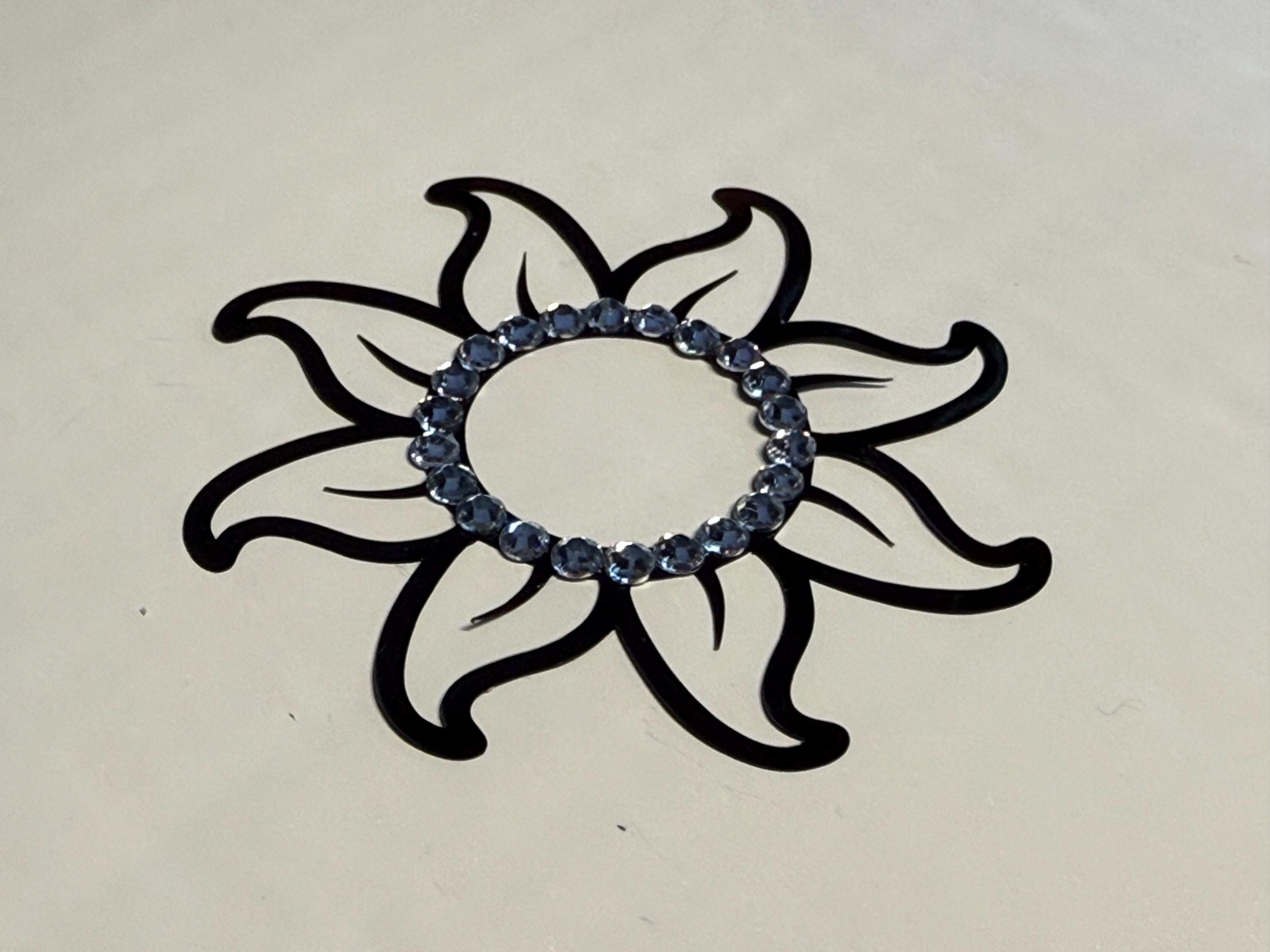 Rhinestone Flower Body Pasty: Rave Festival Body Jewelry | Discreet Packaging