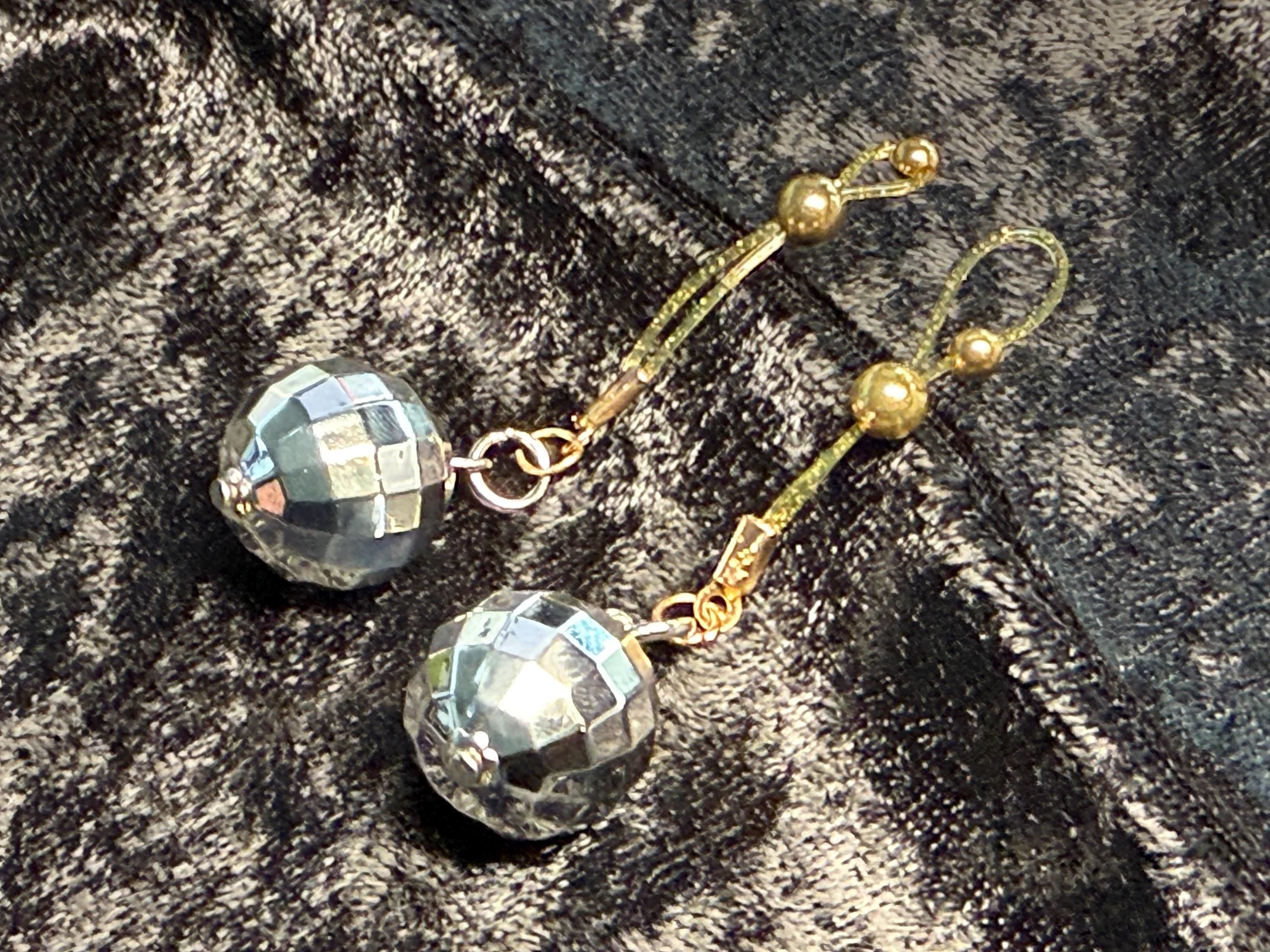 Dangling Disco Ball Nipple Jewelry | 18K Gold Plated Nip Tips | Non-Pierced | Discreet Packaging