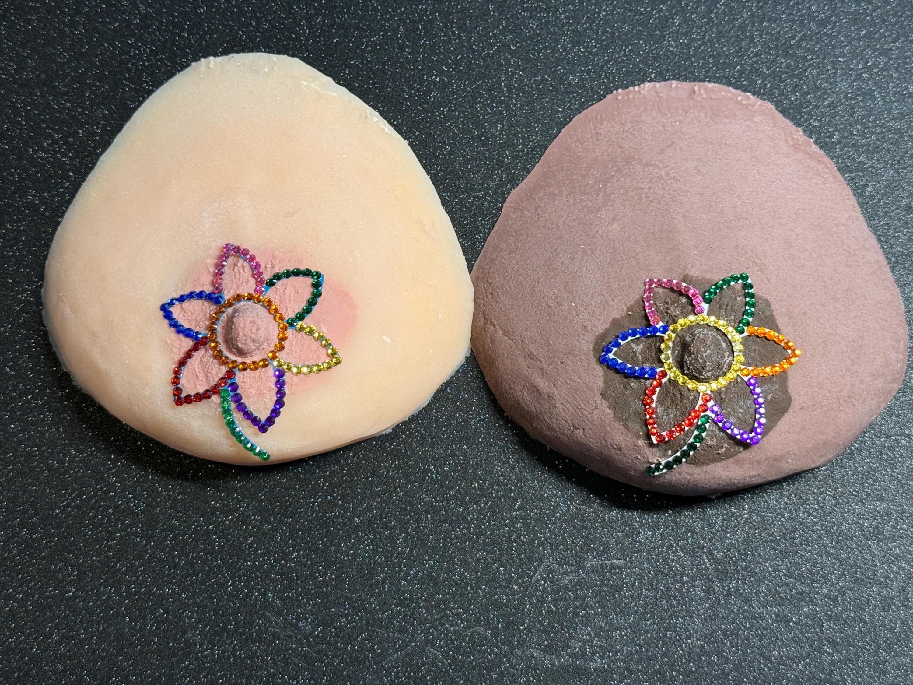 Rhinestone Flower Nipple Pasty | Rave Body Jewelry | Discreet Packaging