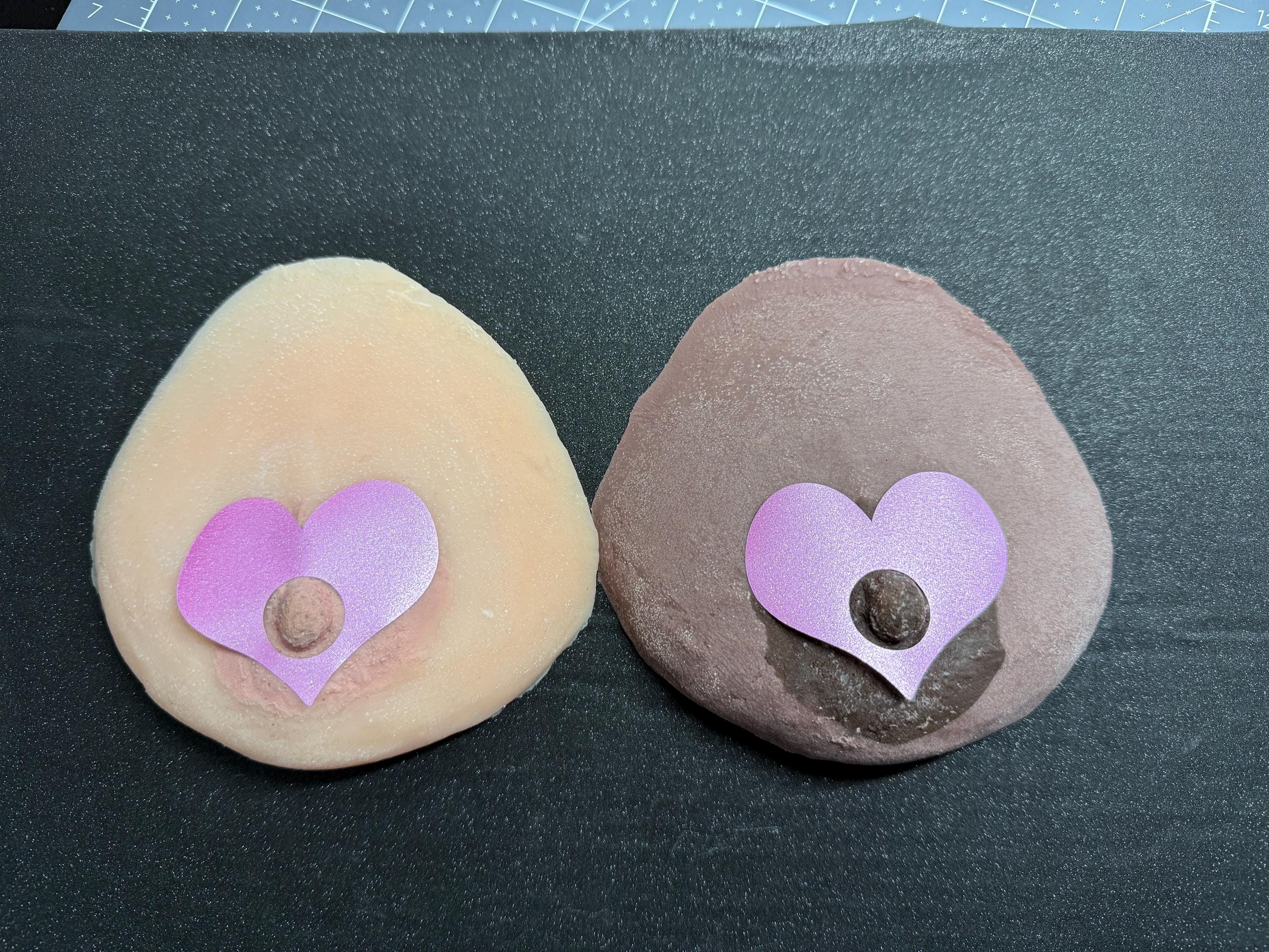 Heart Vinyl Nipple Stickers | Glitter Body Art Decals | Romantic & Festival Accessories | Discreet Packaging