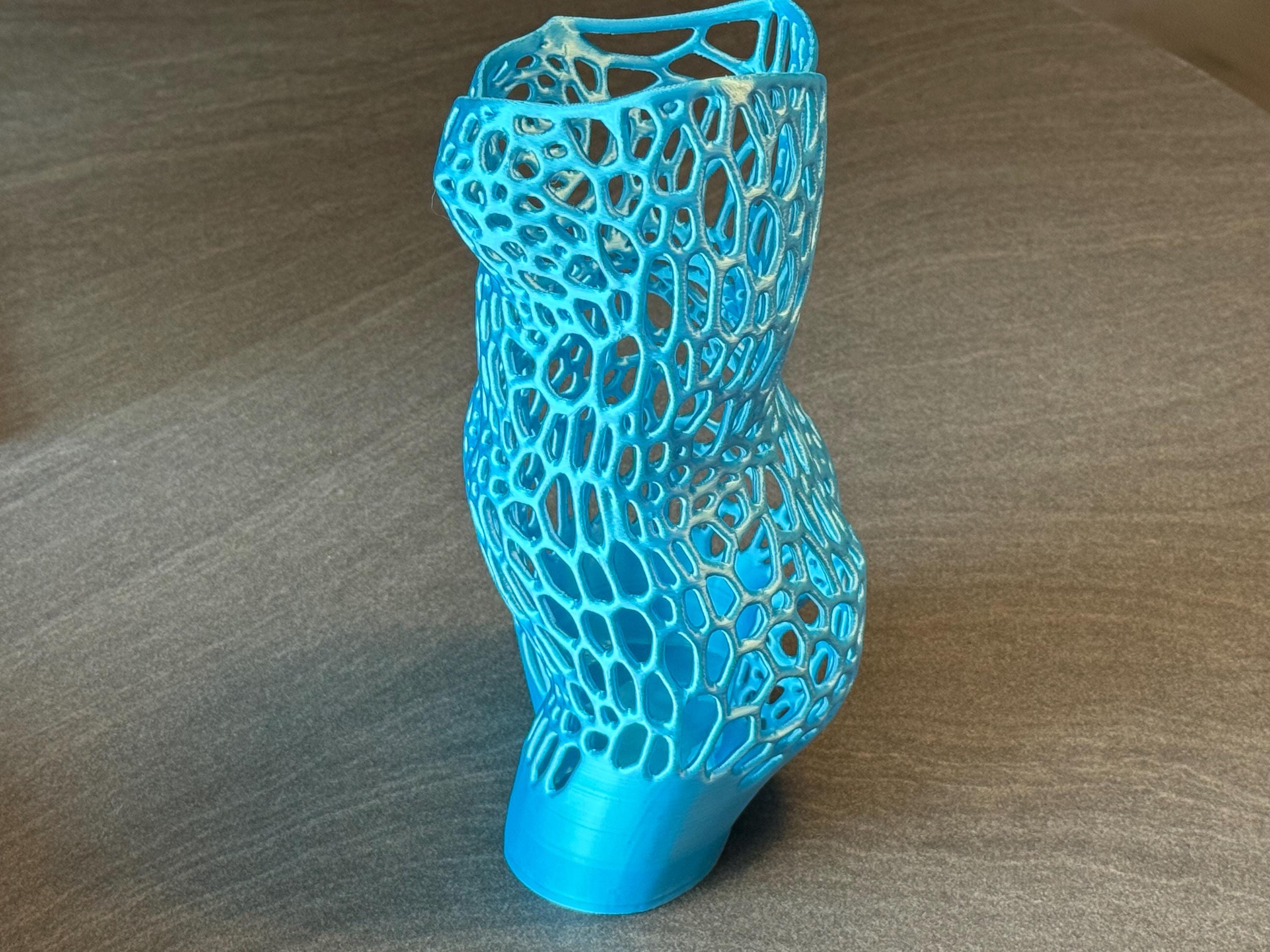 Lace Pattern Torso Vase | Art Deco Inspired Female Form Planter | Discreet Packaging