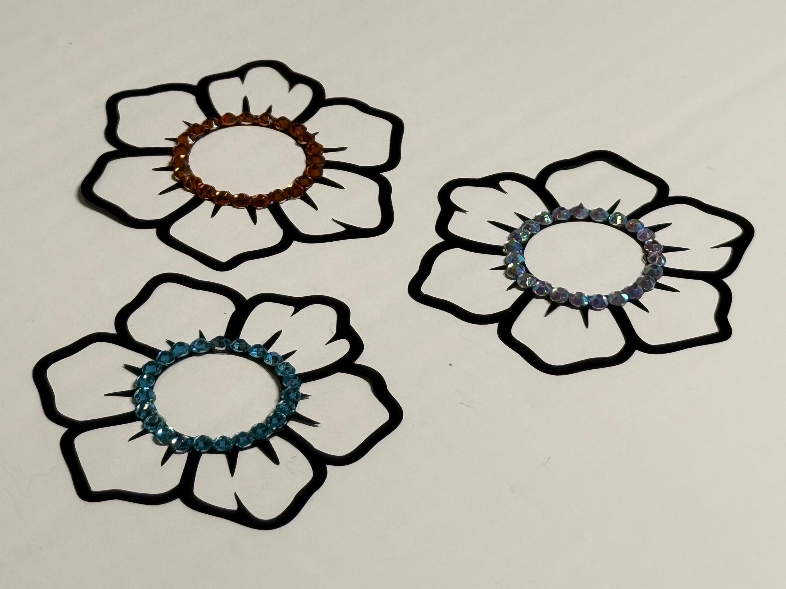 Rhinestone Flower Body Pasty | Rave Festival Body Jewelry | Discreet Packaging