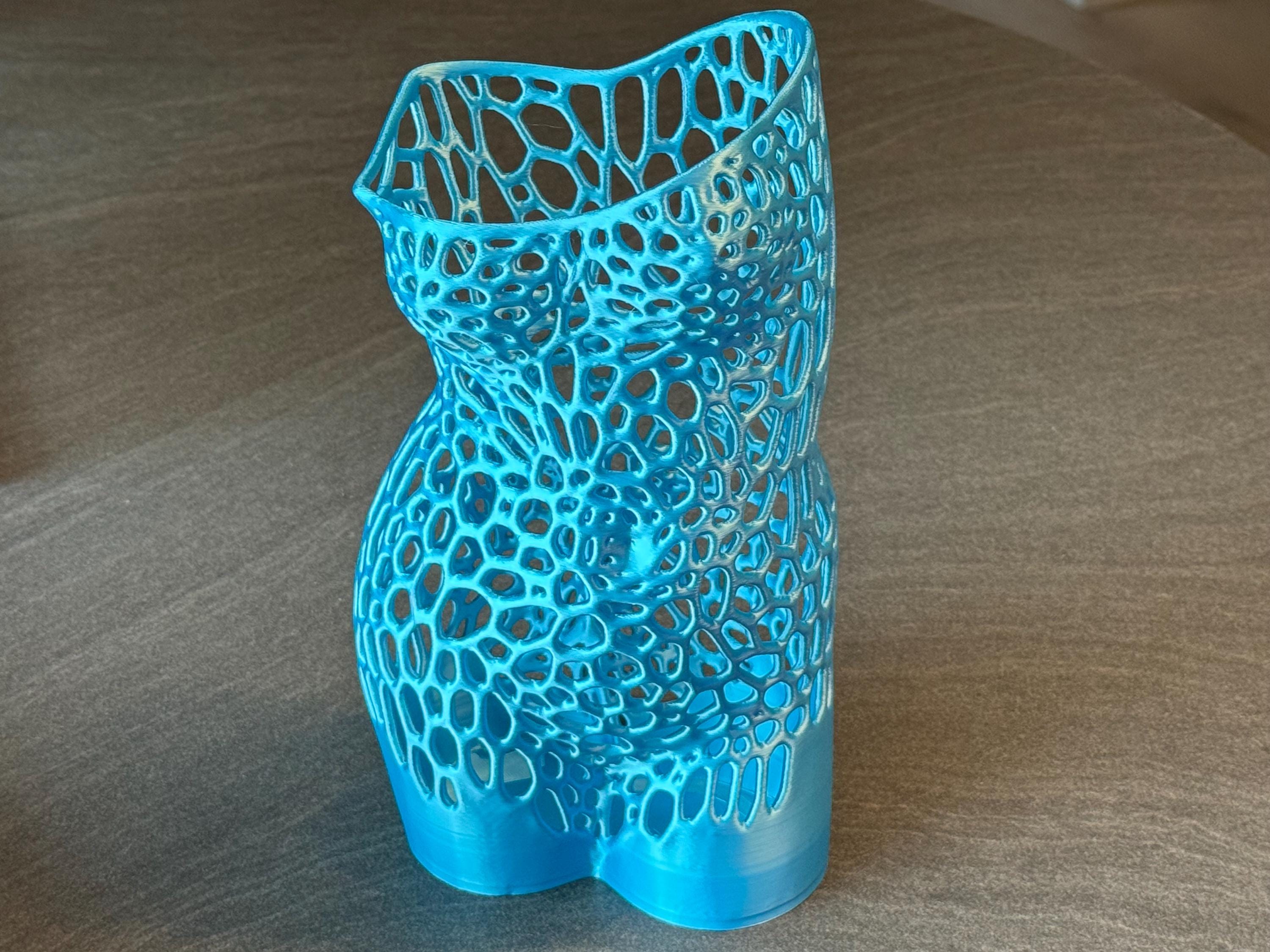 Lace Pattern Torso Vase | Art Deco Inspired Female Form Planter | Discreet Packaging