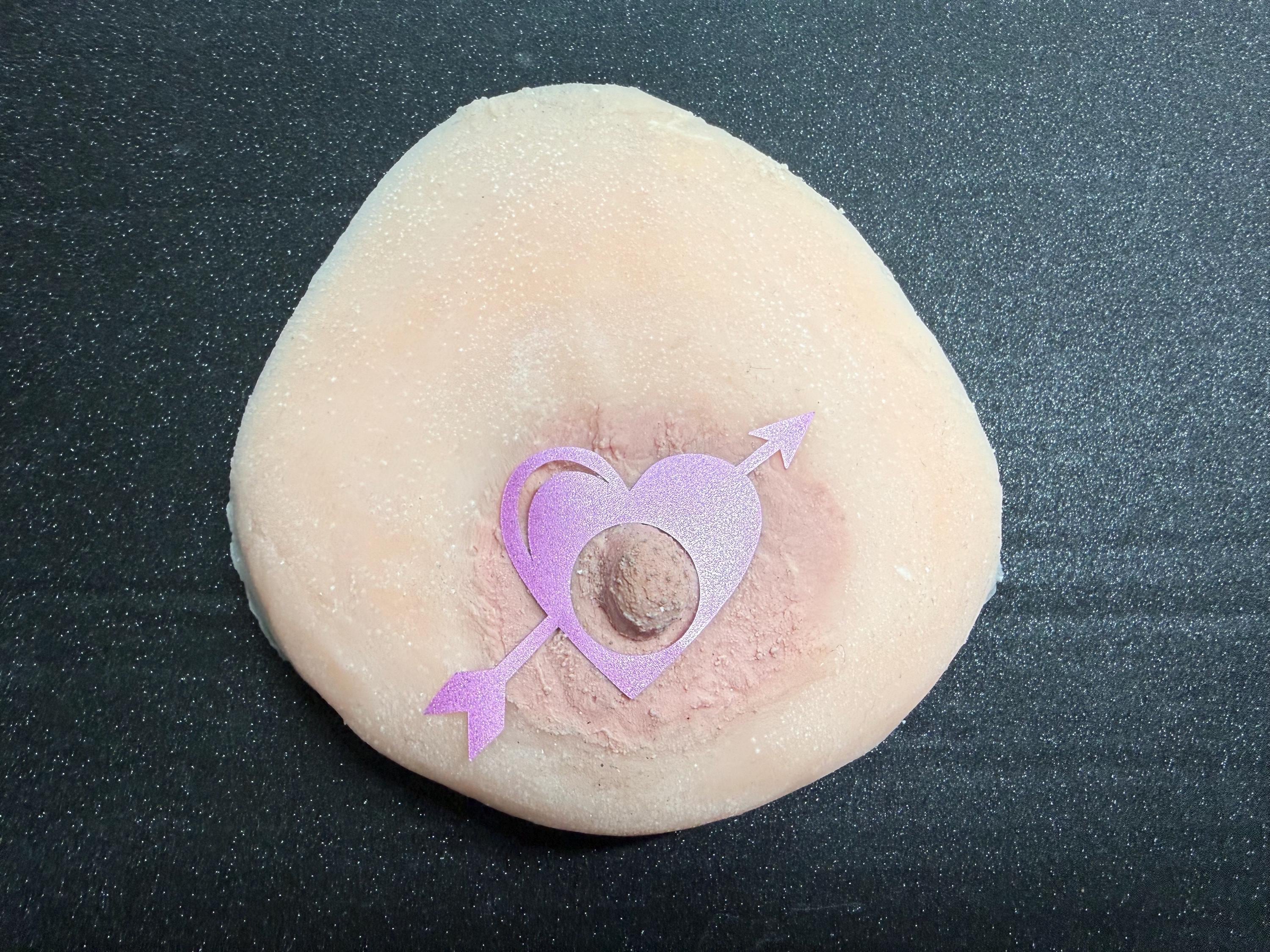 Cupid Heart Vinyl Nipple Stickers | Romantic Body Art Decals | Festival & Costume Accessories | Discreet Packaging