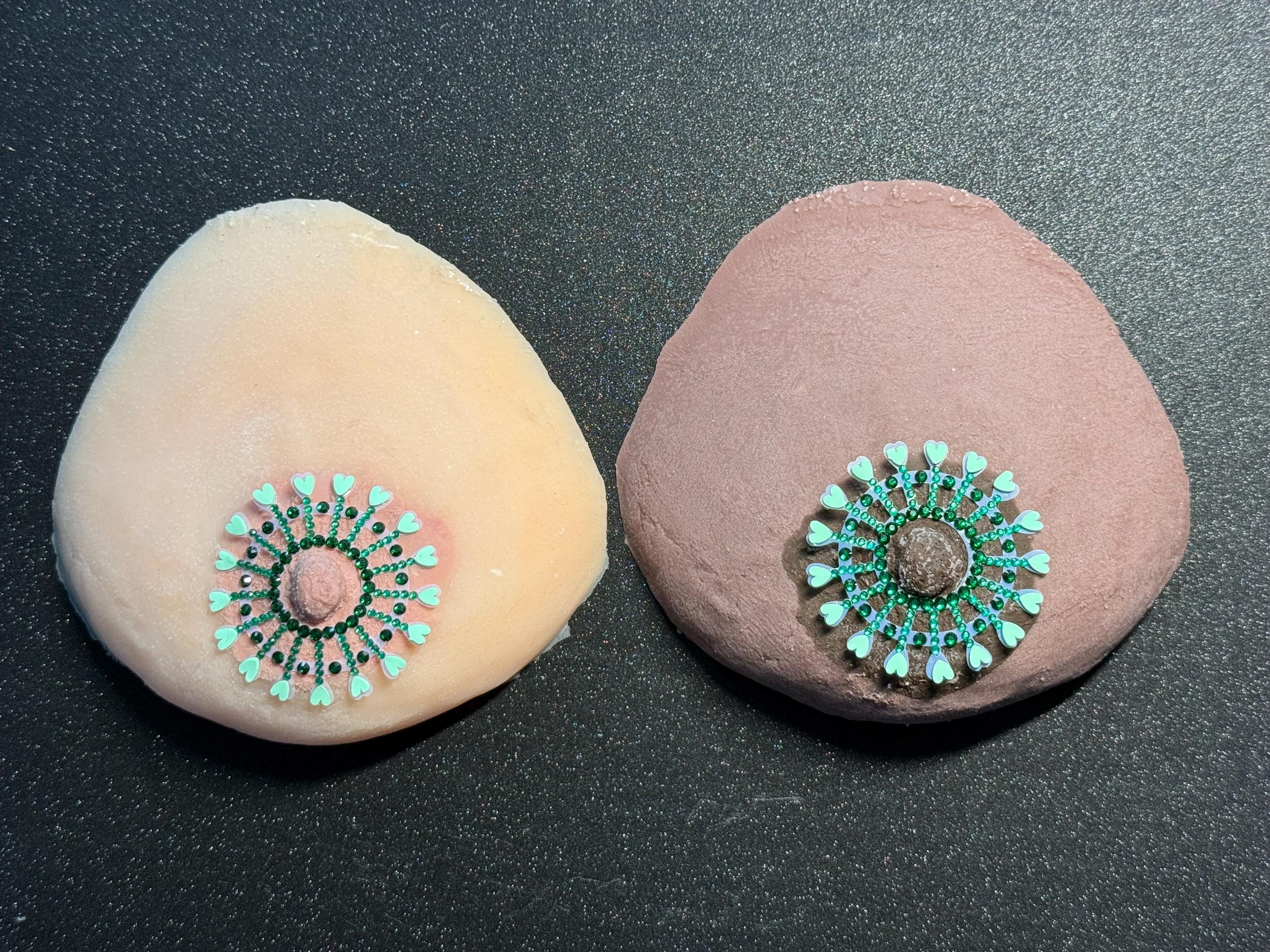 Rhinestone Flower Nipple Pasties | Festival Body Jewelry | Discreet Packaging