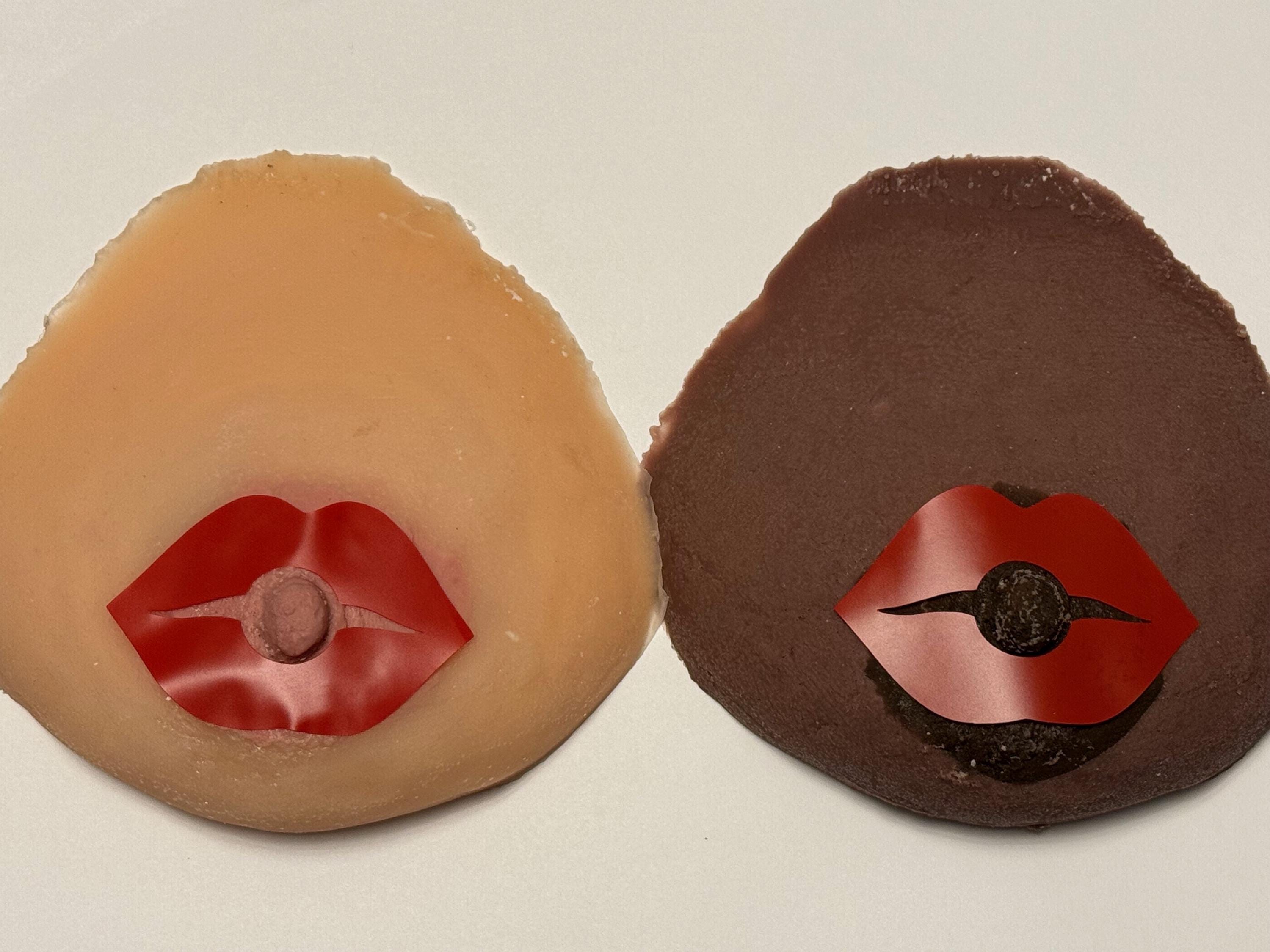 Red Lips Nipple Stickers | Medical Grade Adhesive | Latex-Free | Discreet Packaging