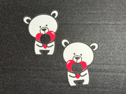 Valentine Bear Costume Sticker | Heart Decorative Accessories | Valentine Outfit Accent | Discreet Packaging
