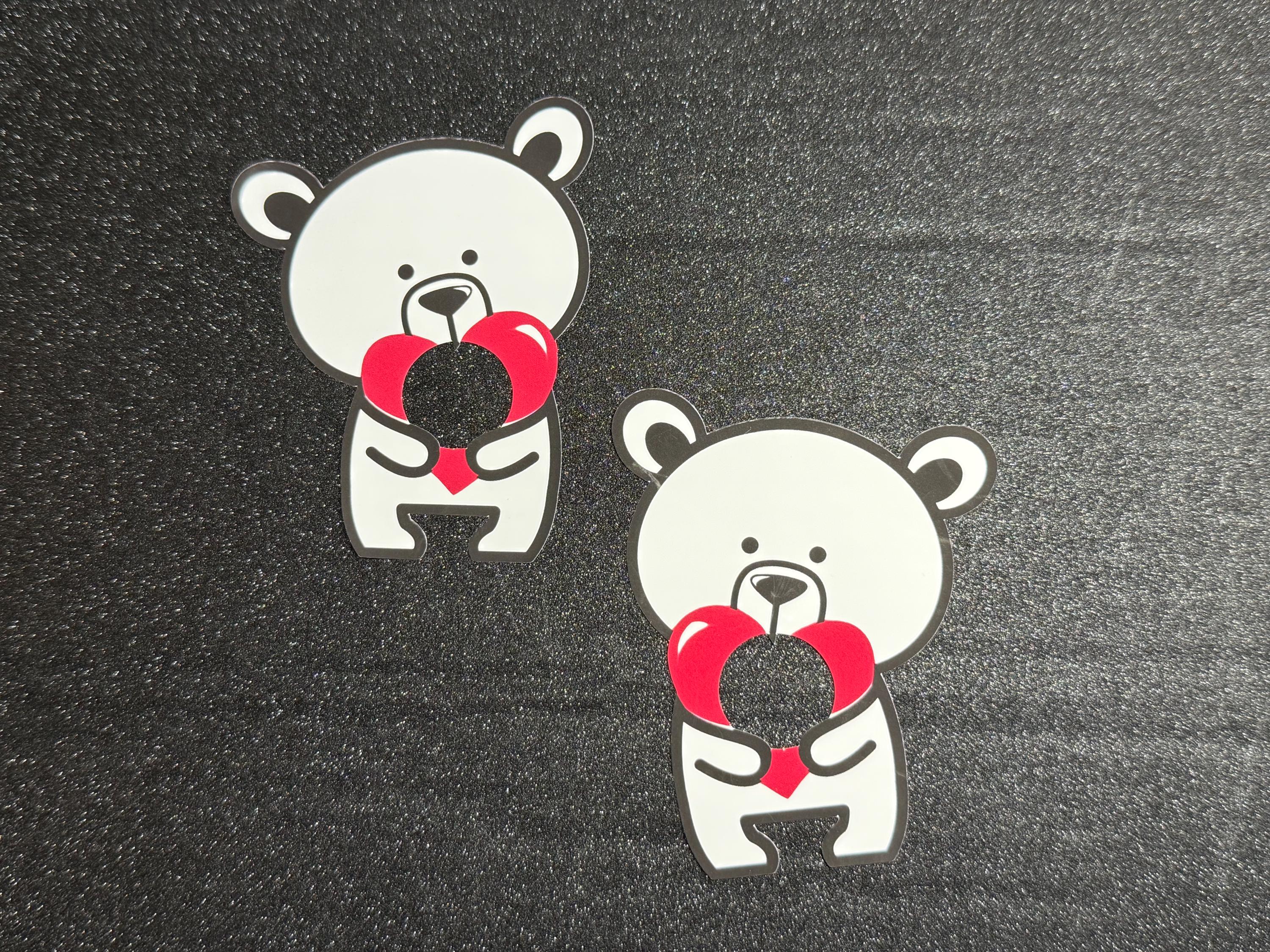 Valentine Bear Costume Sticker | Heart Decorative Accessories | Valentine Outfit Accent | Discreet Packaging