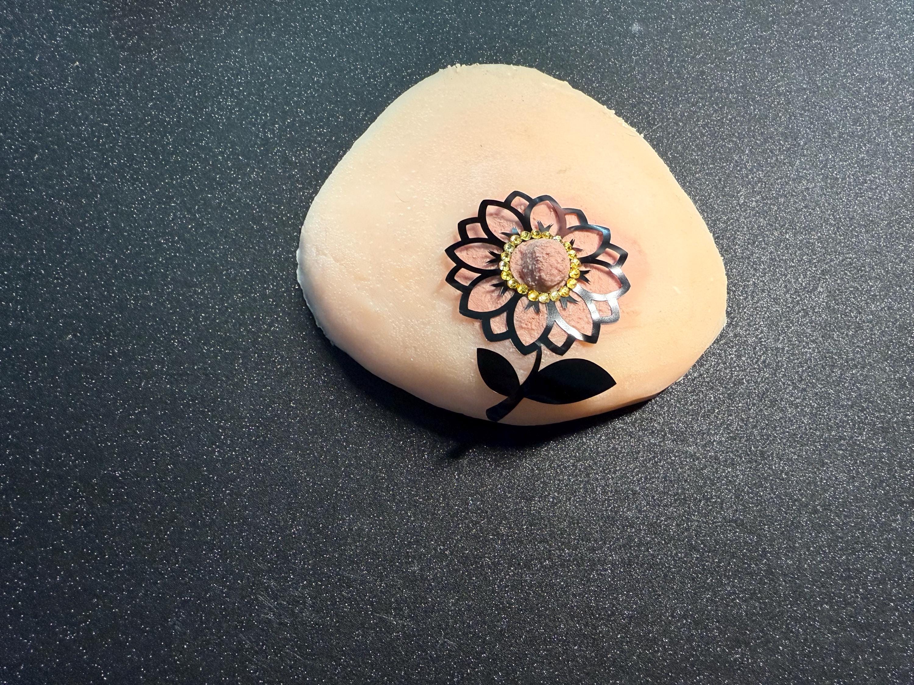 Rhinestone Flower Body Pasty | Rave Festival Body Jewelry | Discreet Packaging