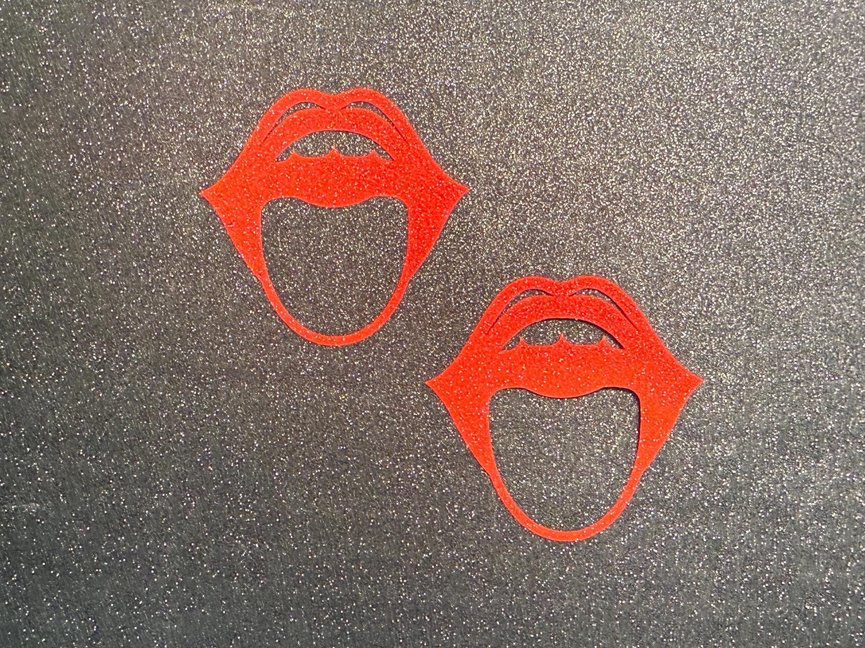 Scarlet Red Lips Nipple Stickers | Medical Grade Adhesive | Discreet Packaging