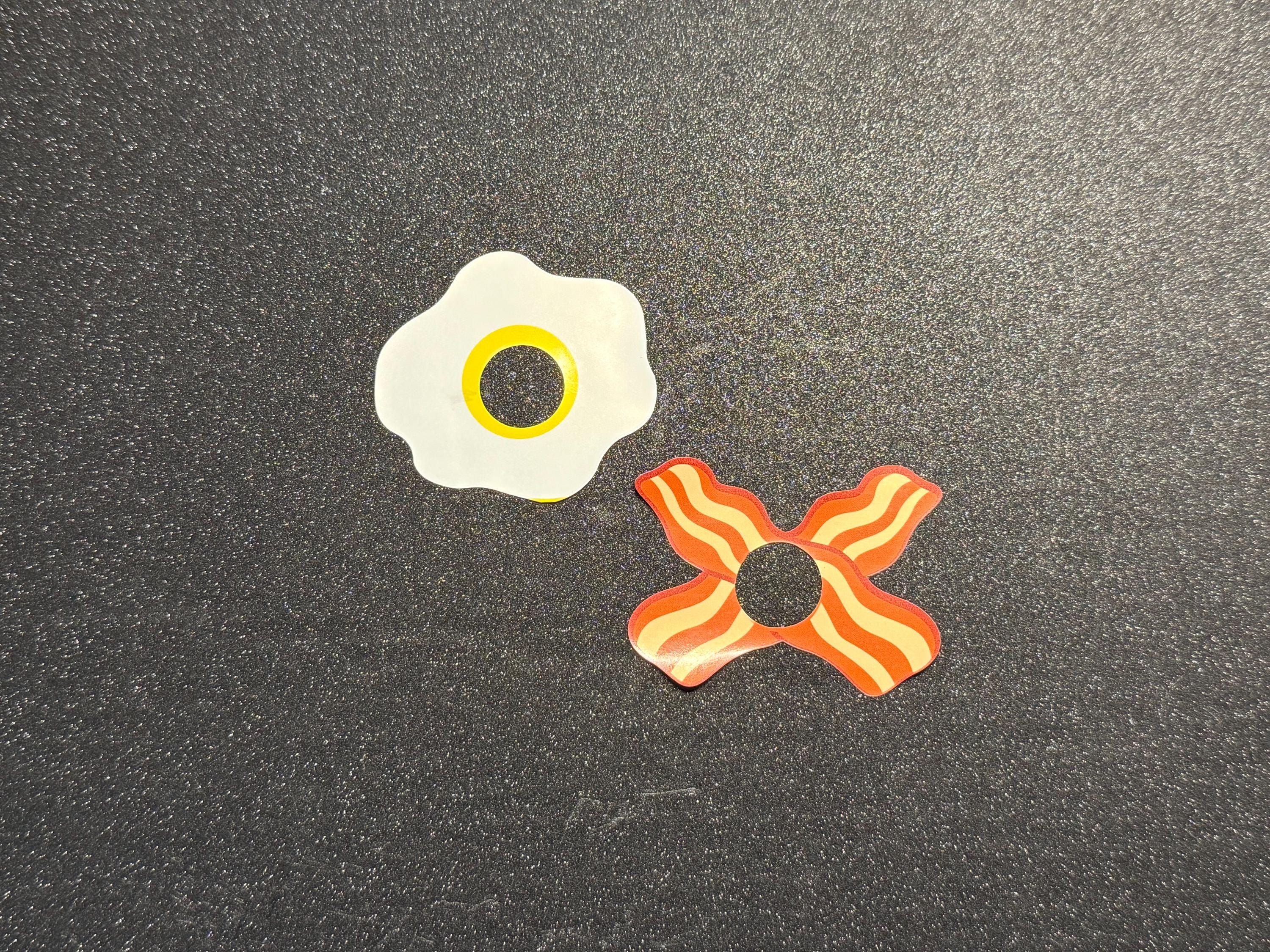 Eggs and Bacon Nipple Stickers | Breakfast Food Pasties for Raves or Costume Fun | Discreet Packaging