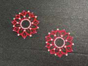 Valentine Floral Body Pasties | Red Crystal Petal Design | Decorative Costume Accessories | Discreet Packaging