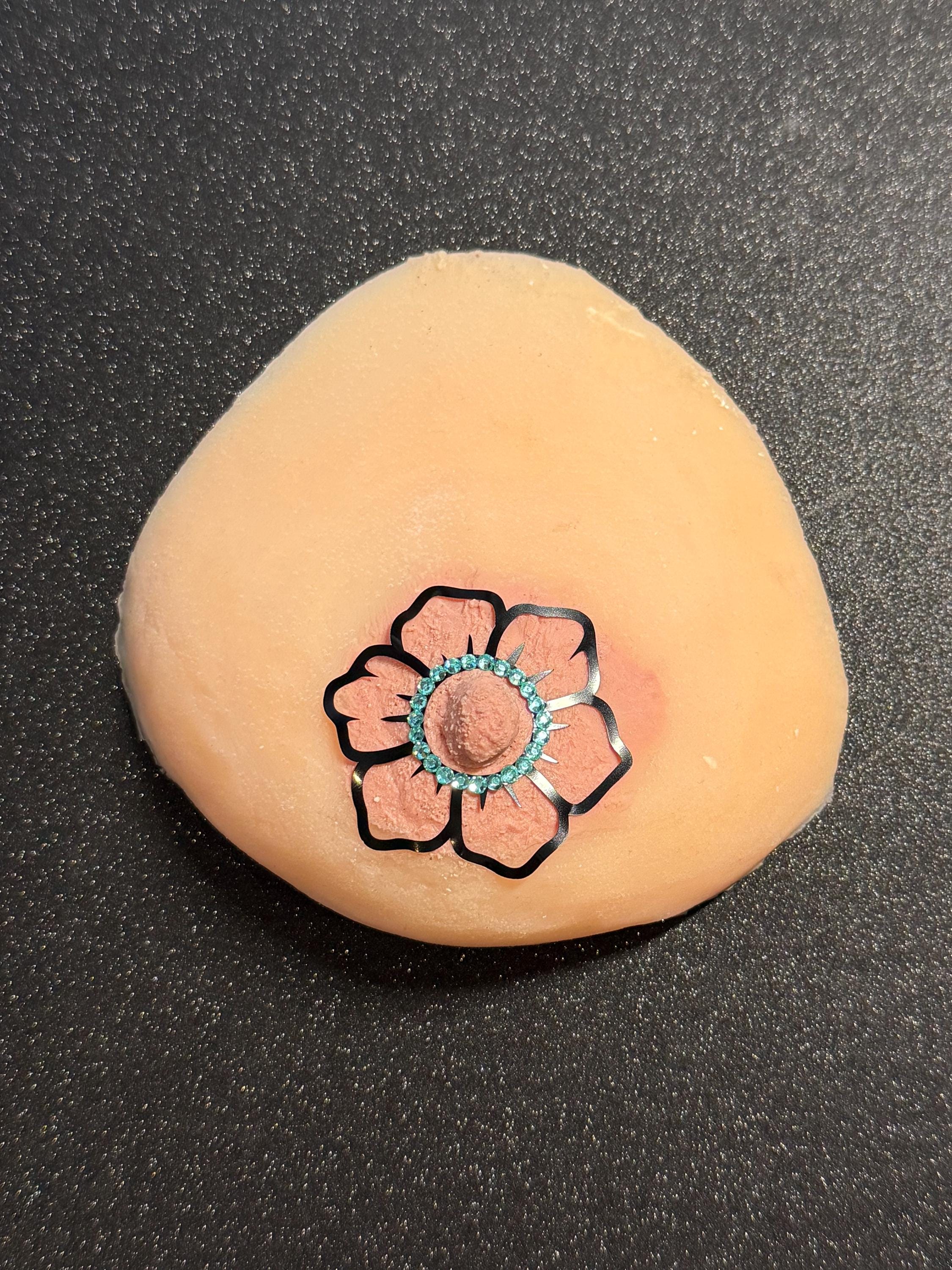 Rhinestone Flower Body Pasty | Rave Festival Body Jewelry | Discreet Packaging