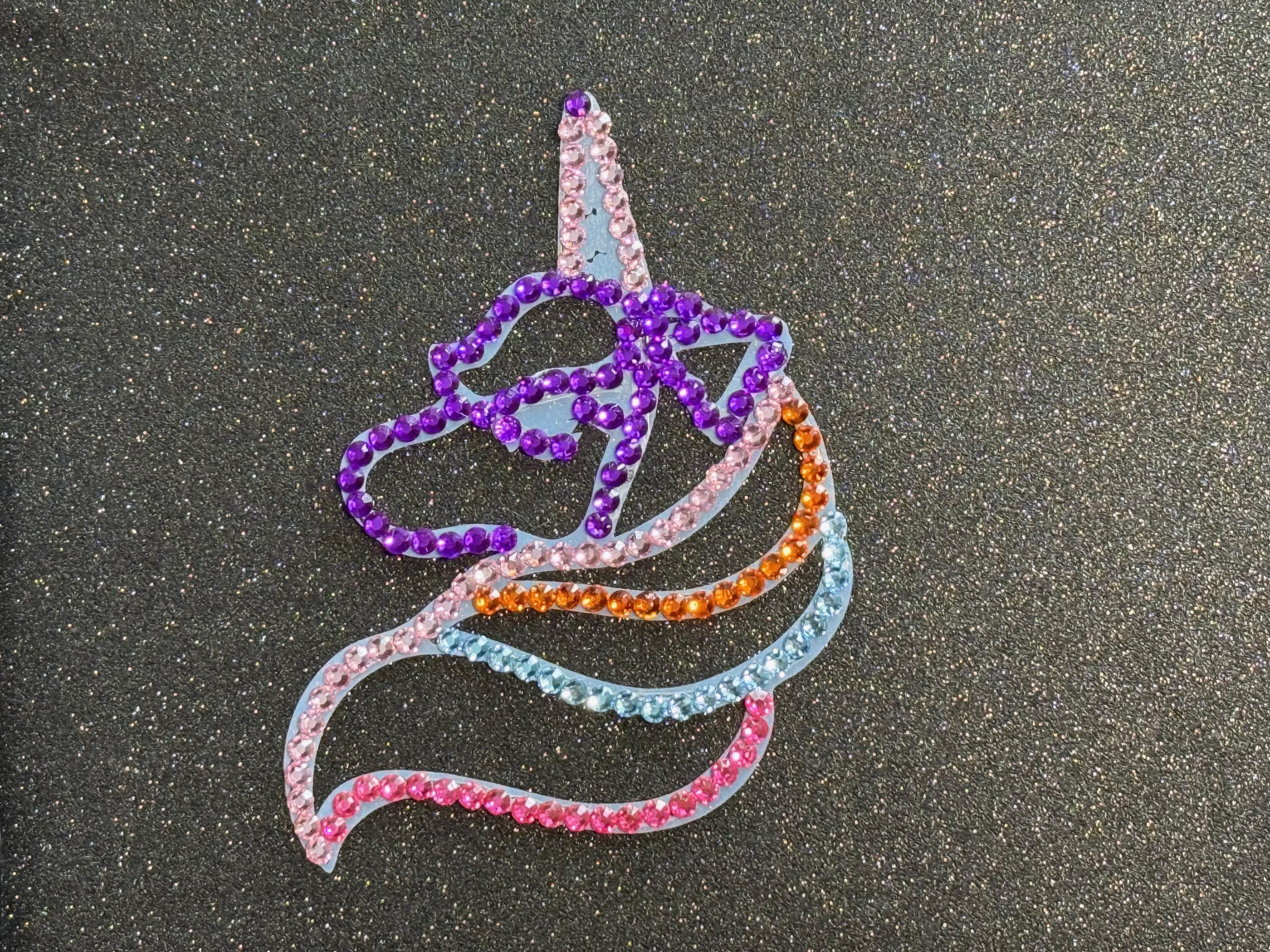 Rhinestone Body Sticker: Dolphin, Unicorn, Mermaid, Paw Print
