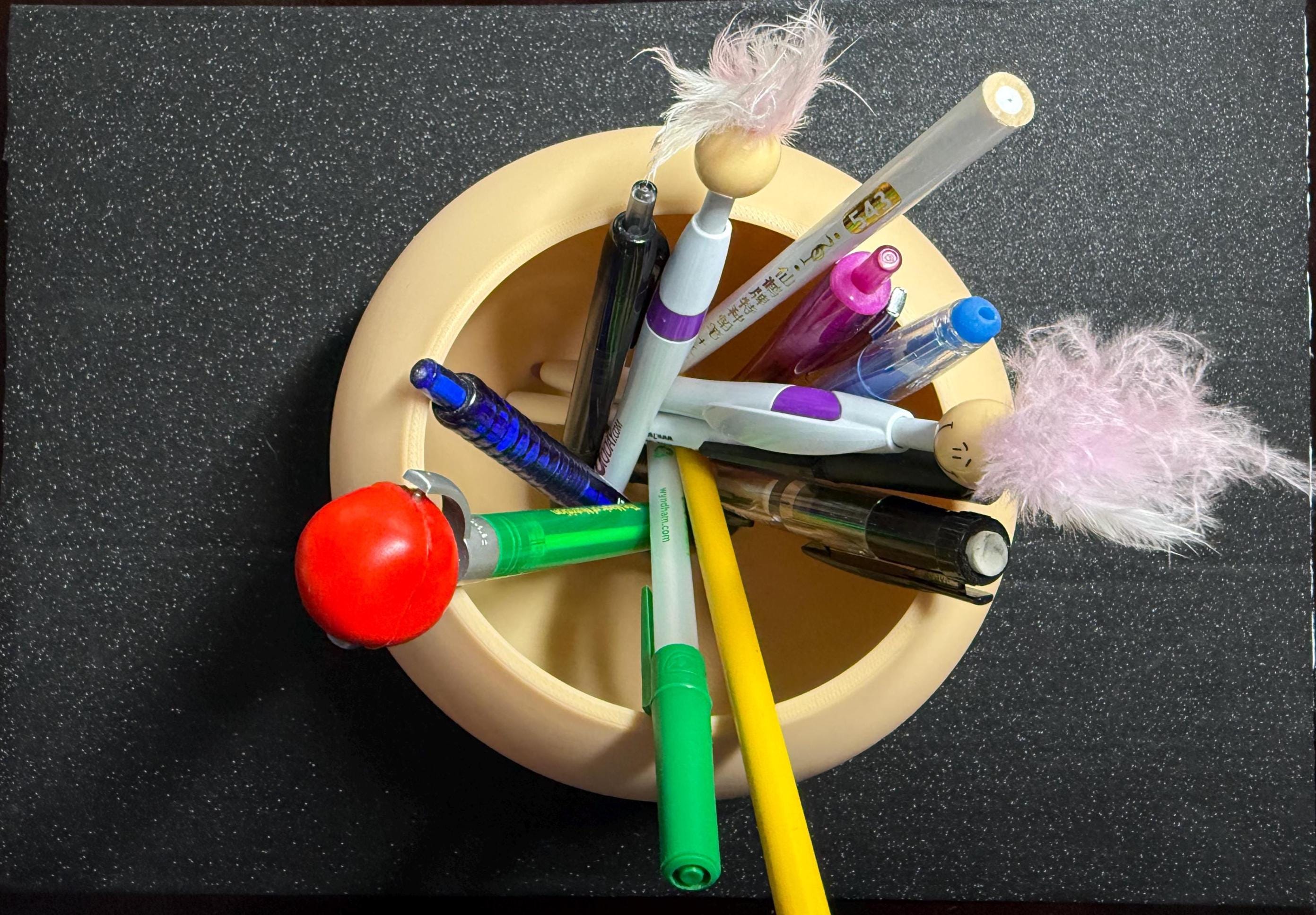 3D Printed Desk Organizer | Modern Art Storage Pot with Lid | Discreet Packaging