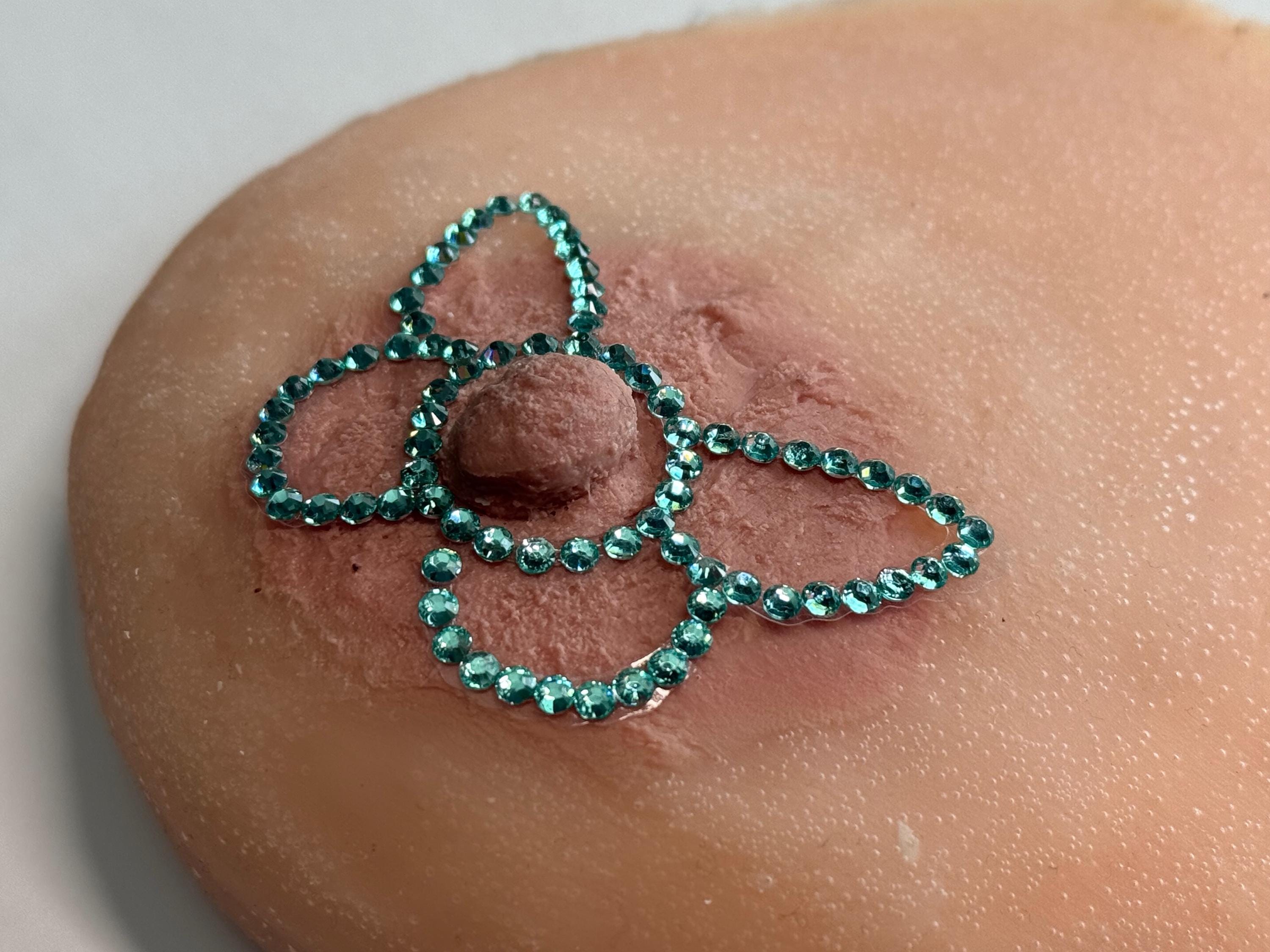 Rhinestone Butterfly Pasties | Rave Festival Body Jewelry | Discreet Packaging