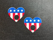 July 4th Nipple Pasties | Patriotic Heart Stickers | Red White & Blue | Discreet Packaging