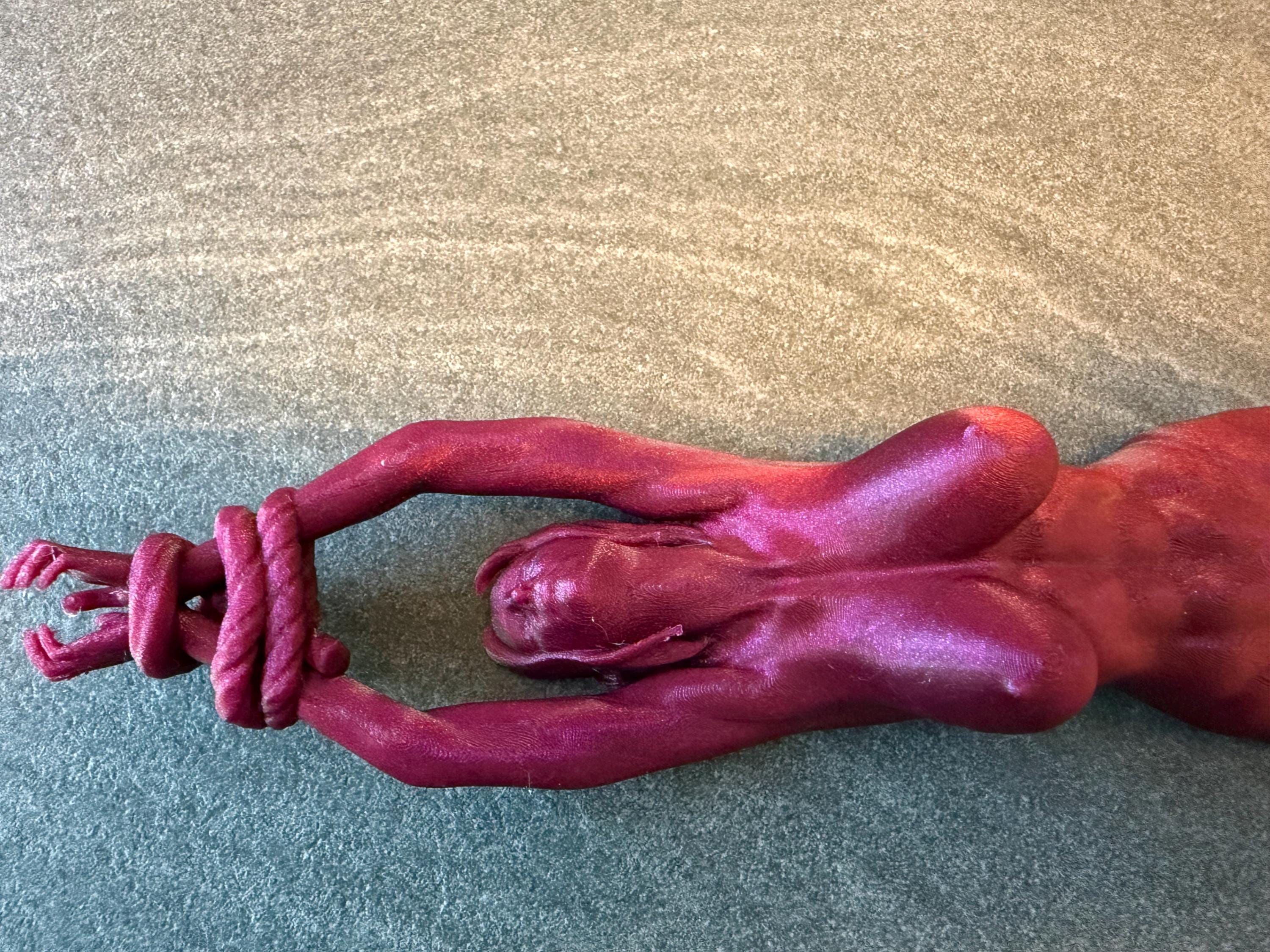 Modern Nude Woman Sculpture | 3D Printed Abstract Extended Pose Art Figure | Contemporary Decor | Discreet Packaging
