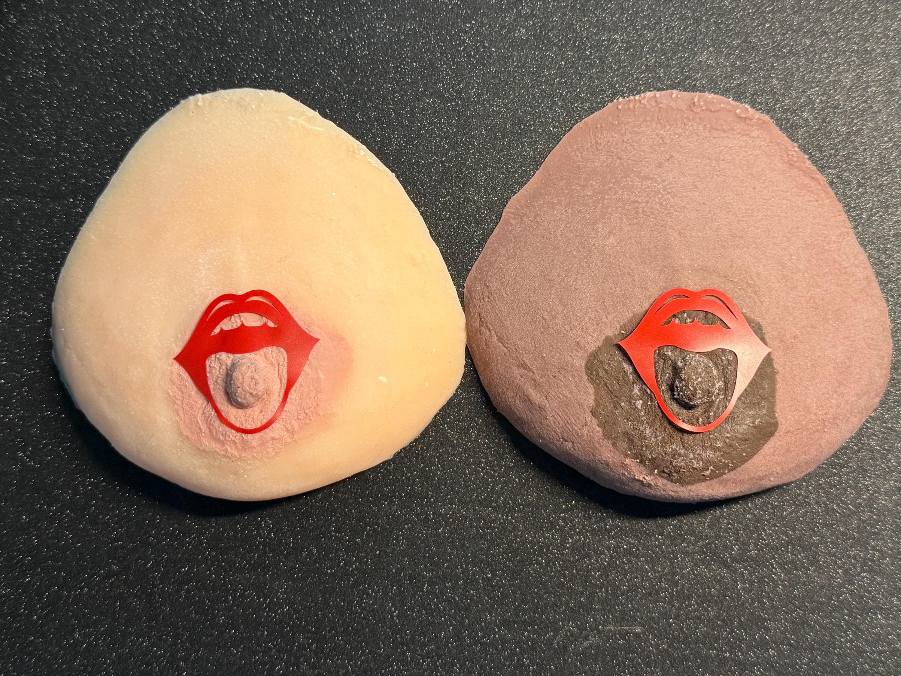 Scarlet Red Lips Nipple Stickers | Medical Grade Adhesive | Discreet Packaging