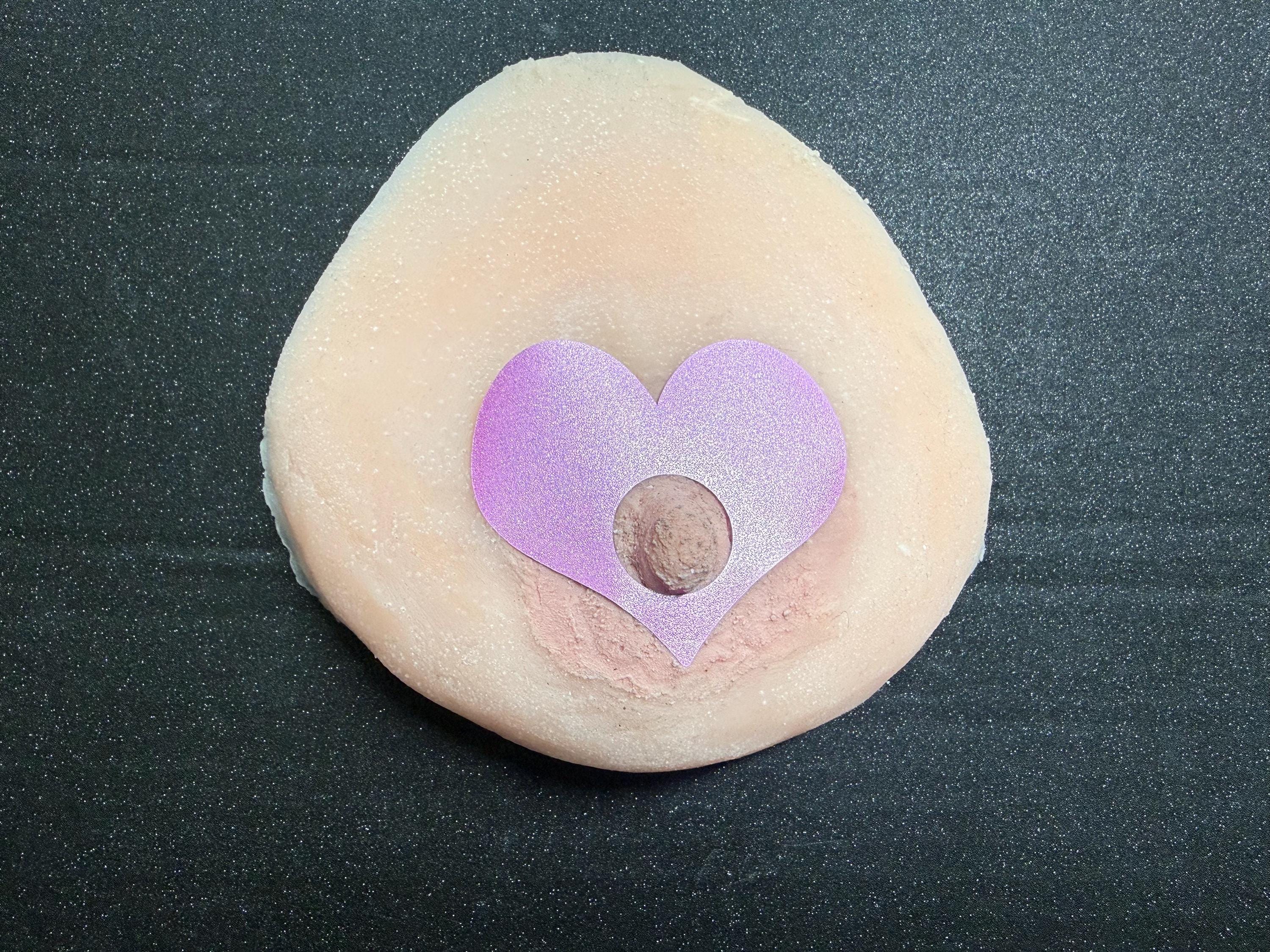 Heart Vinyl Nipple Stickers | Glitter Body Art Decals | Romantic & Festival Accessories | Discreet Packaging