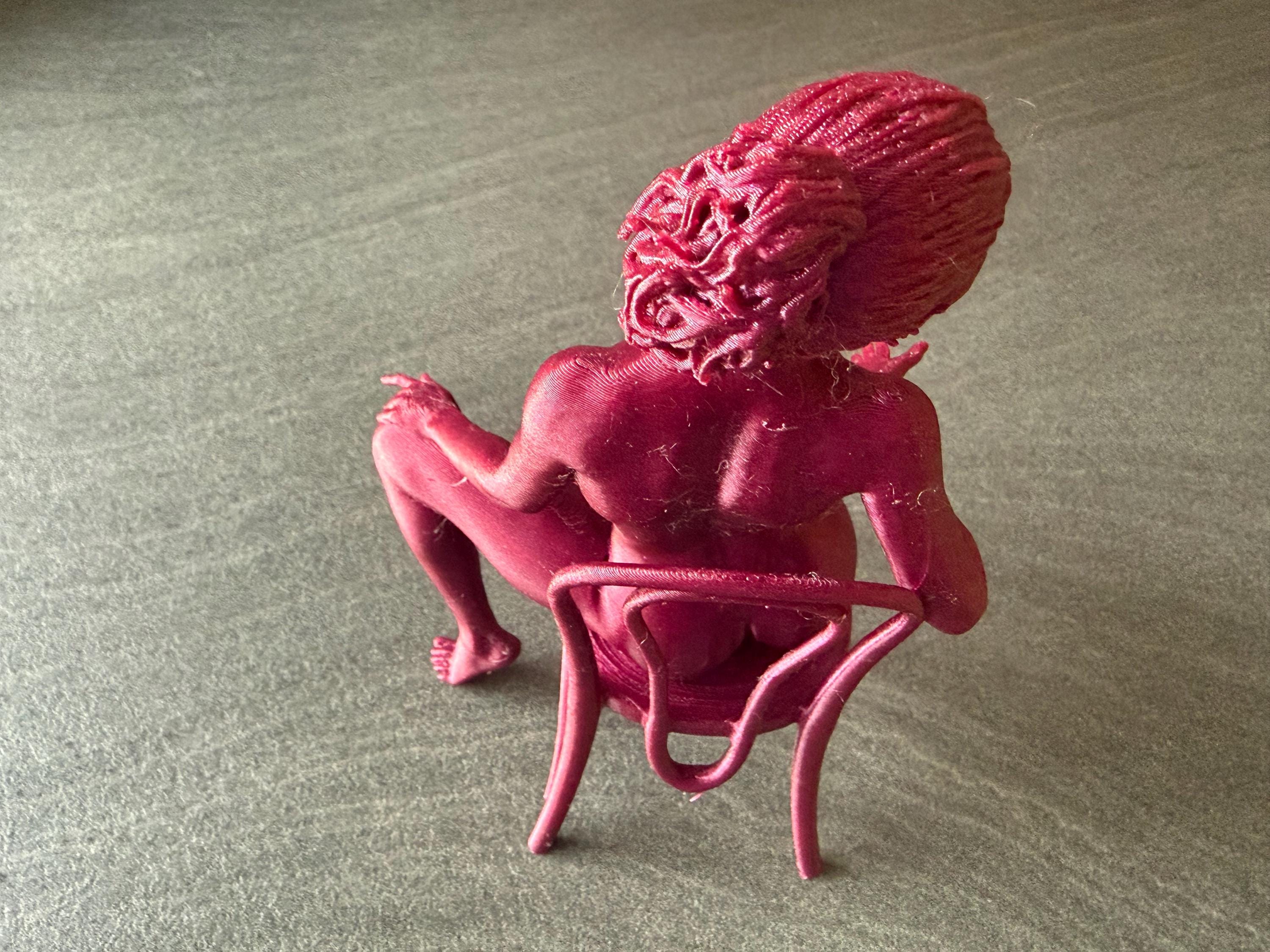 3D Printed Seated Woman Sculpture | Modern Figurative Art | Discreet Packaging