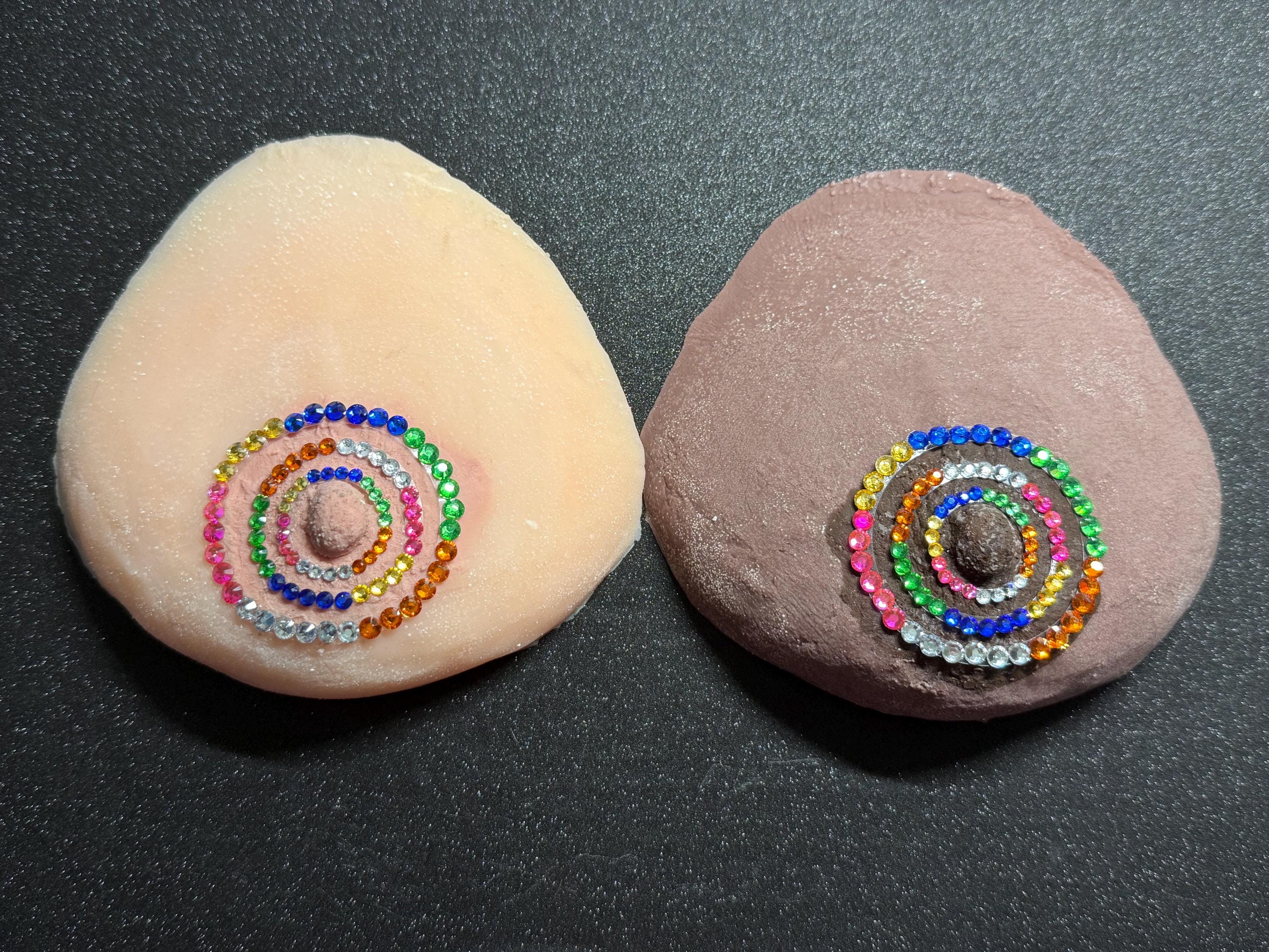 Rhinestone Pasties | Bold Pastel 3-Ring Body Jewelry | Discreet Packaging