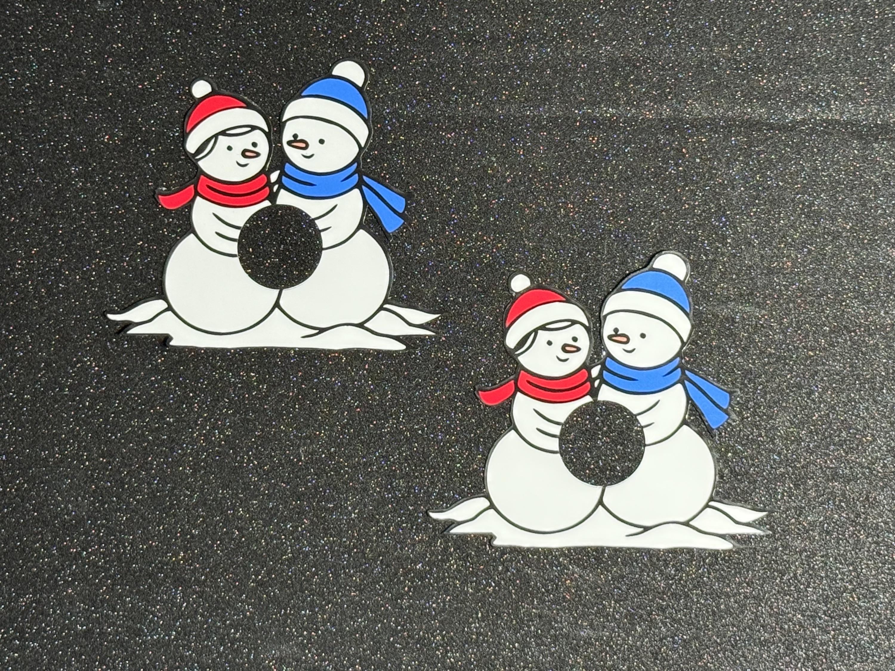 Snowman Couple Nipple Stickers | Holiday Pasties Set | Christmas Body Stickers | Funny Winter Party Accessory | Adult Gag Gift