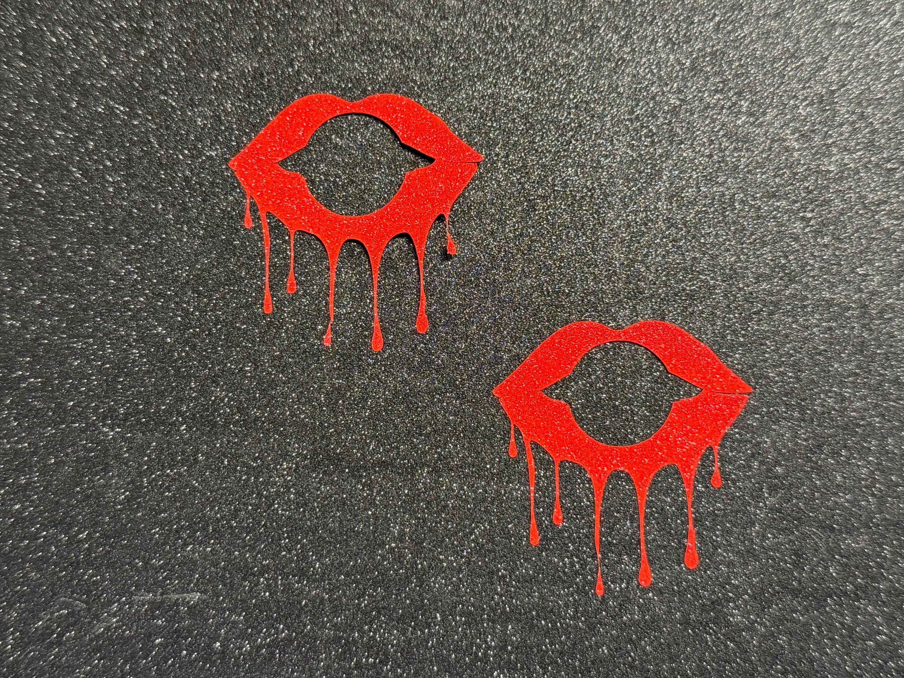 Red Lips Nipple Stickers | Kiss Marks | Medical Grade Adhesive | Discreet Packaging