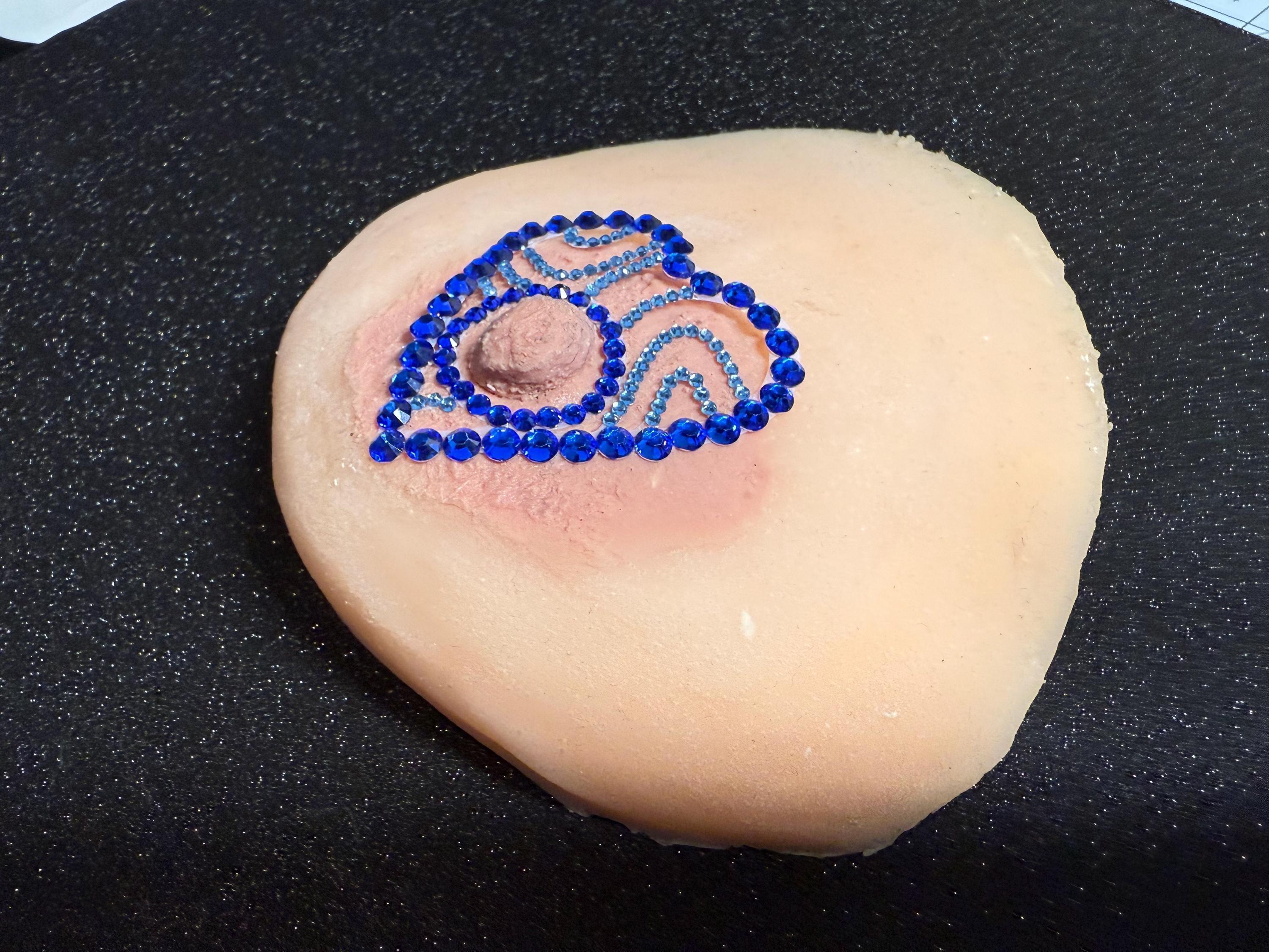 Rhinestone Heart Body Pasties | Rave Festival Body Jewelry | Discreet Packaging