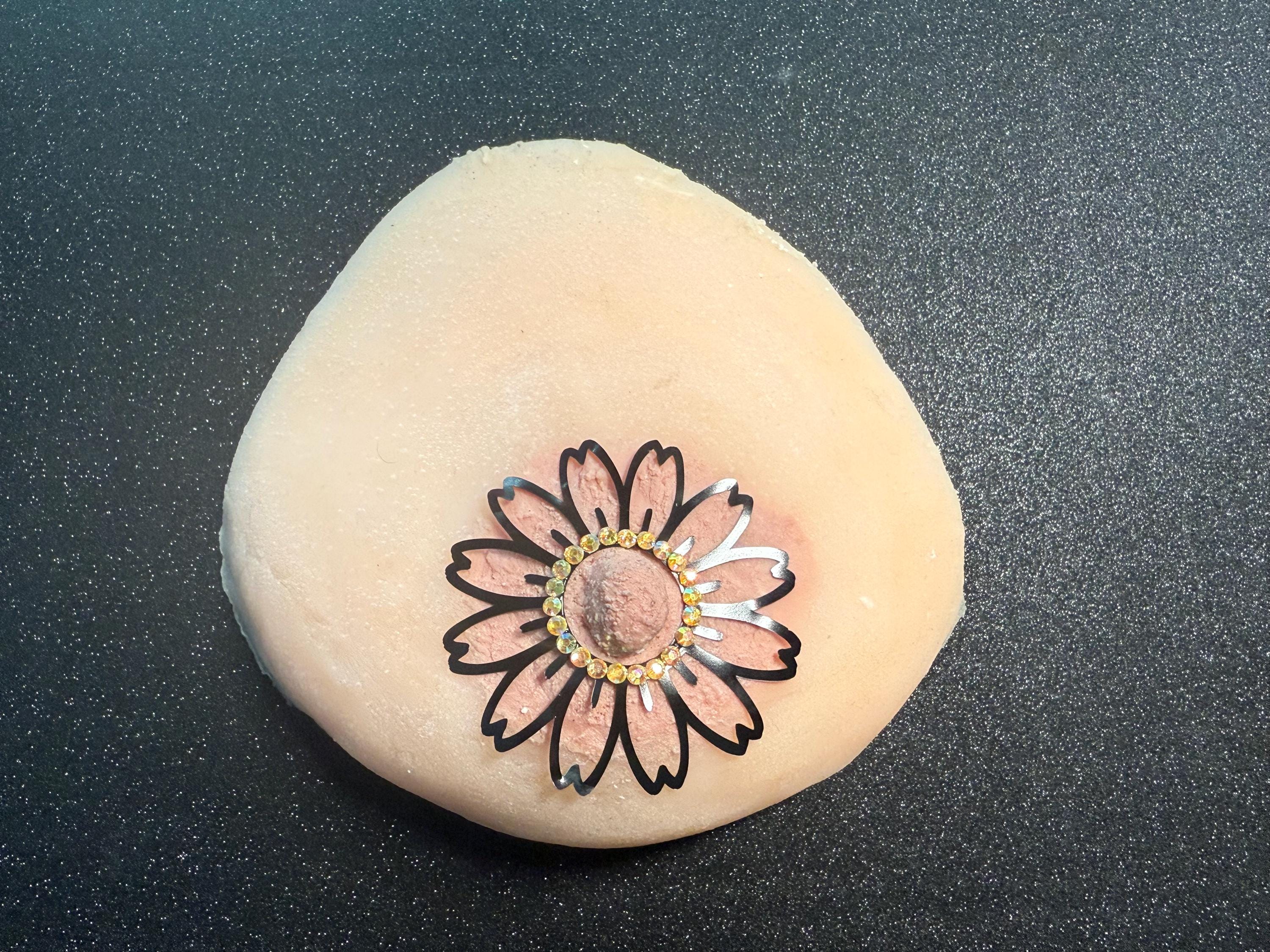 Rhinestone Flower Body Pasty | Rave Festival Body Jewelry | Discreet Packaging