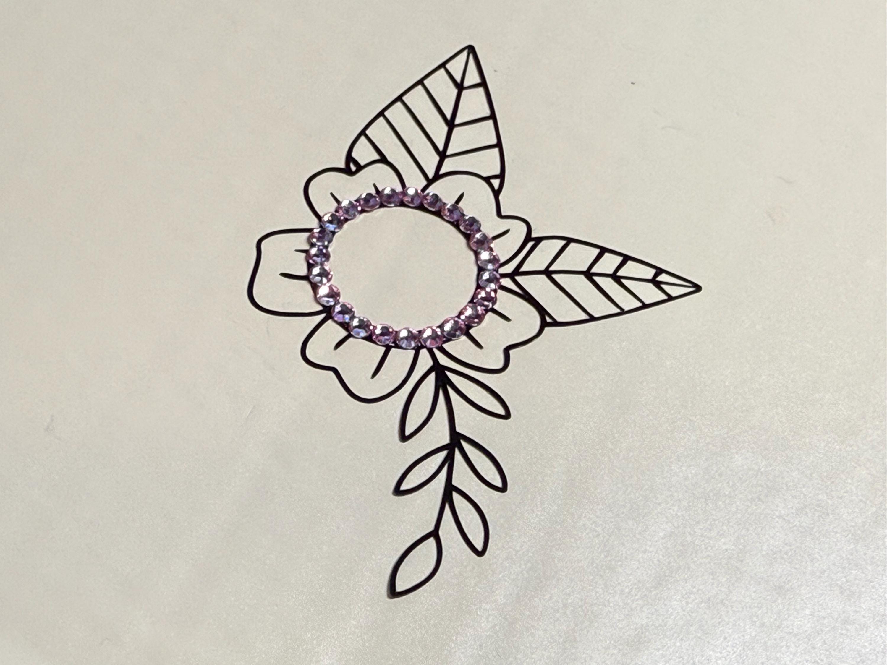 Rhinestone Flower Body Pasty | Festival Body Jewelry | Discreet Packaging