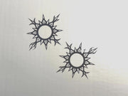 Tribal Sun Pasties: Gothic Blackwork Sunburst Stickers | Discreet Packaging