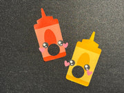 Ketchup and Mustard Stickers | Condiment Lover Gift | Condiments for Raves or Costume Fun | Discreet Packaging