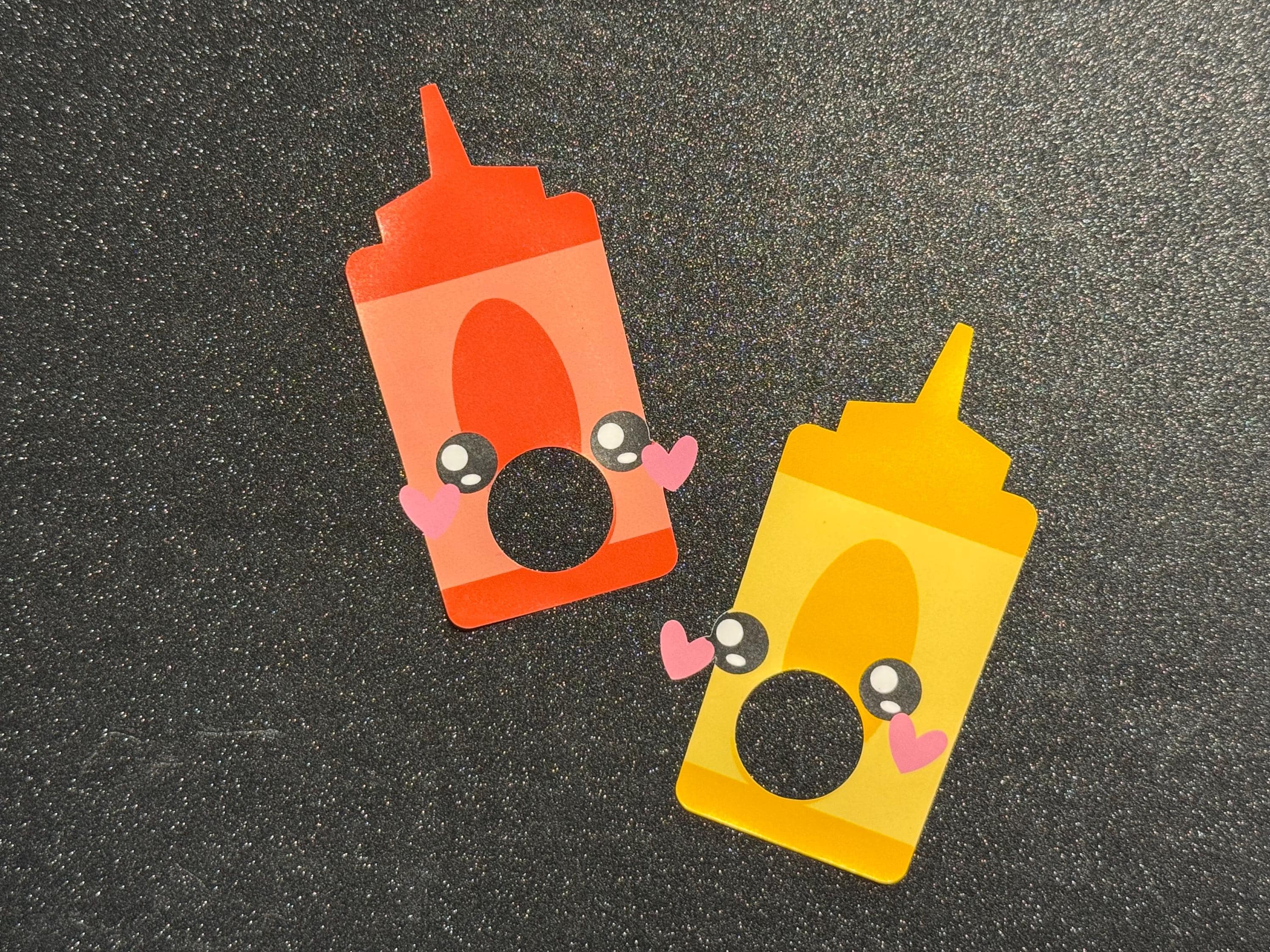 Ketchup and Mustard Stickers | Condiment Lover Gift | Condiments for Raves or Costume Fun | Discreet Packaging