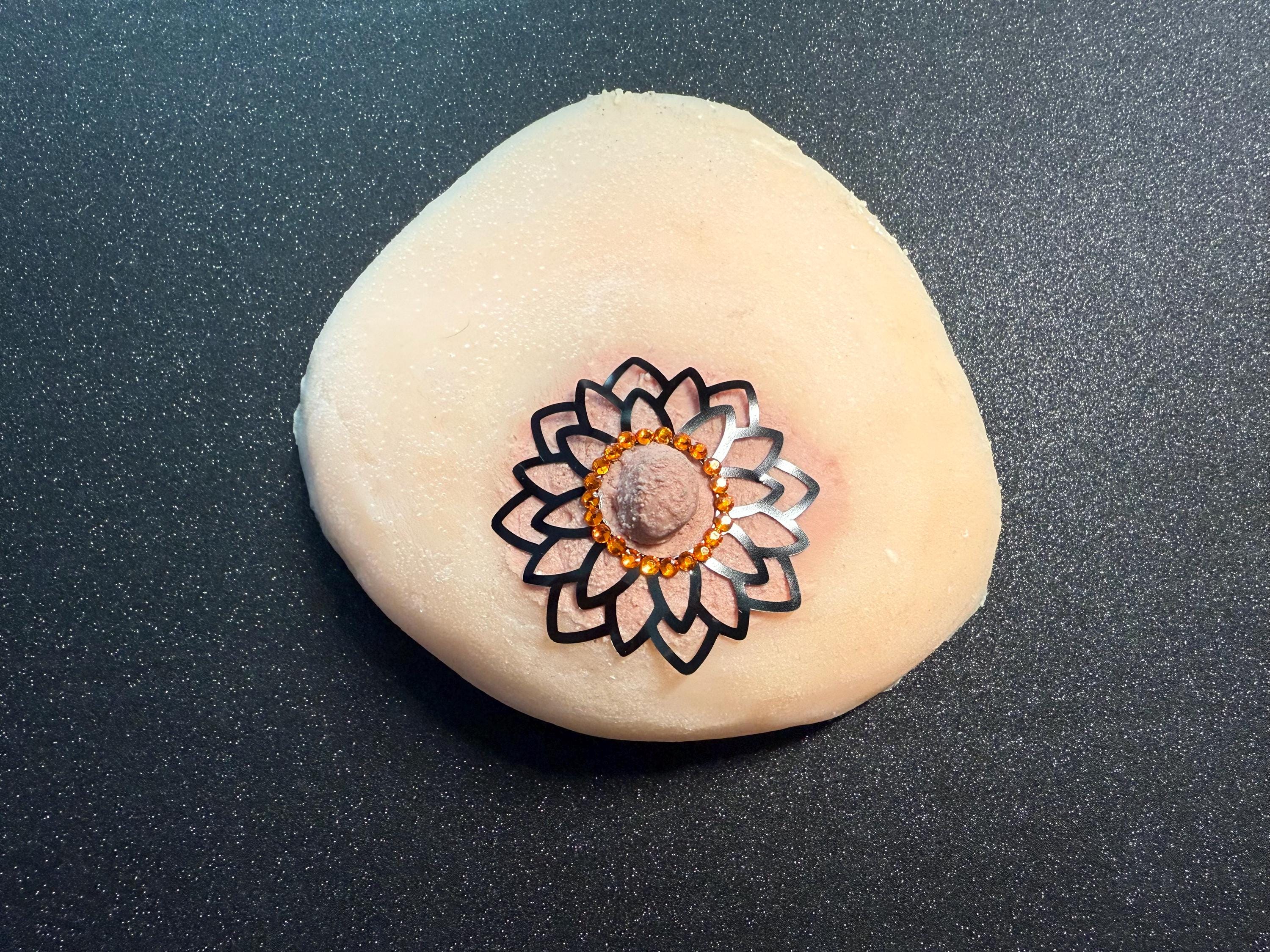 Rhinestone Flower Body Pasty | Rave Festival Body Jewelry | Discreet Packaging