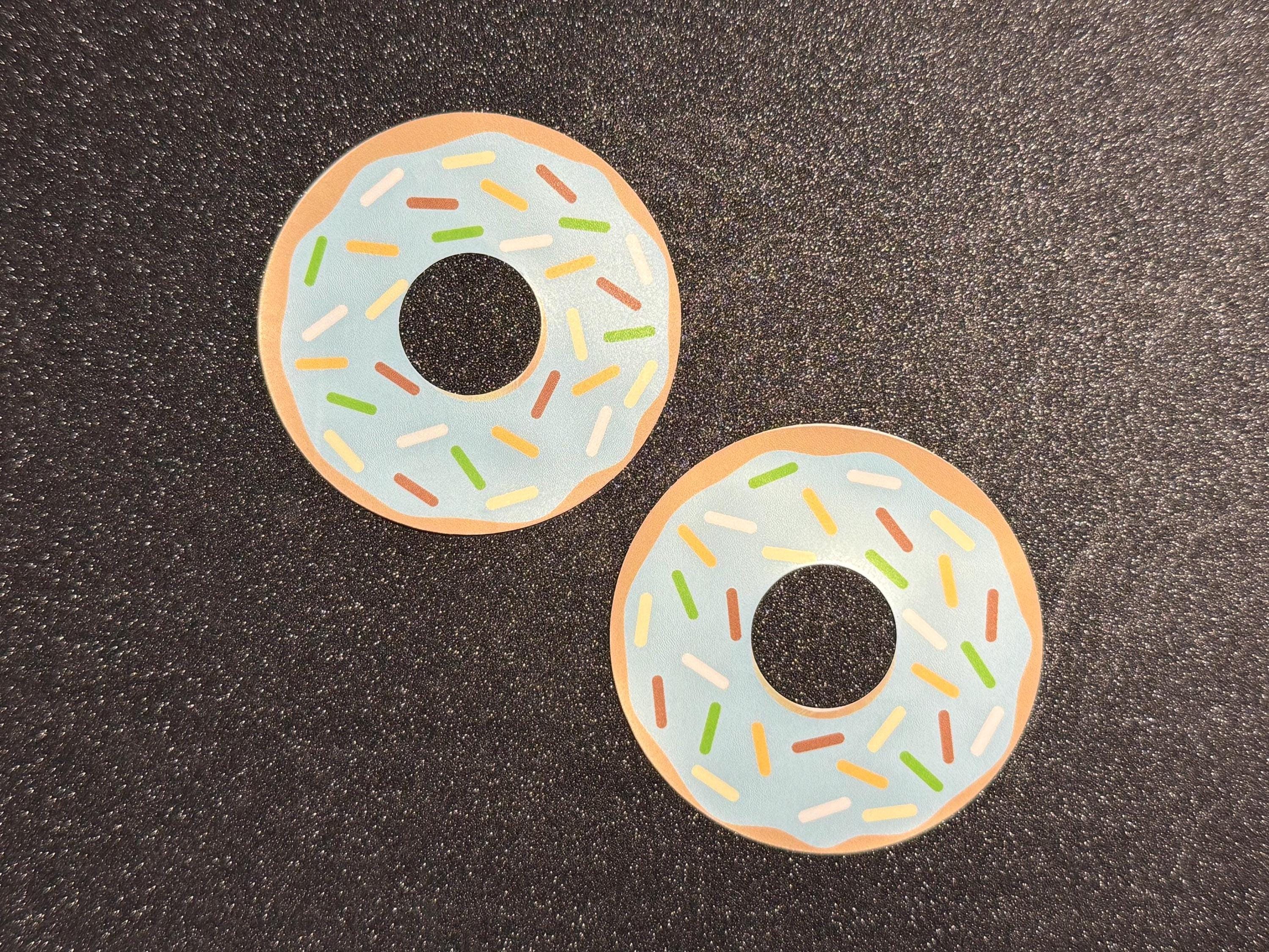 Donut Nipple Stickers | Colorful Dessert Pasties with a Hole Lotta Fun | Blue Donut | Discreet Packaging