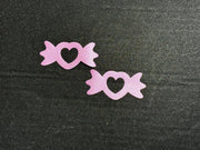 Candy Heart Vinyl Nipple Stickers | Glitter Body Art Decals | Valentine & Festival Accessories | Discreet Packaging