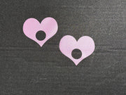 Heart Vinyl Nipple Stickers | Glitter Body Art Decals | Romantic & Festival Accessories | Discreet Packaging